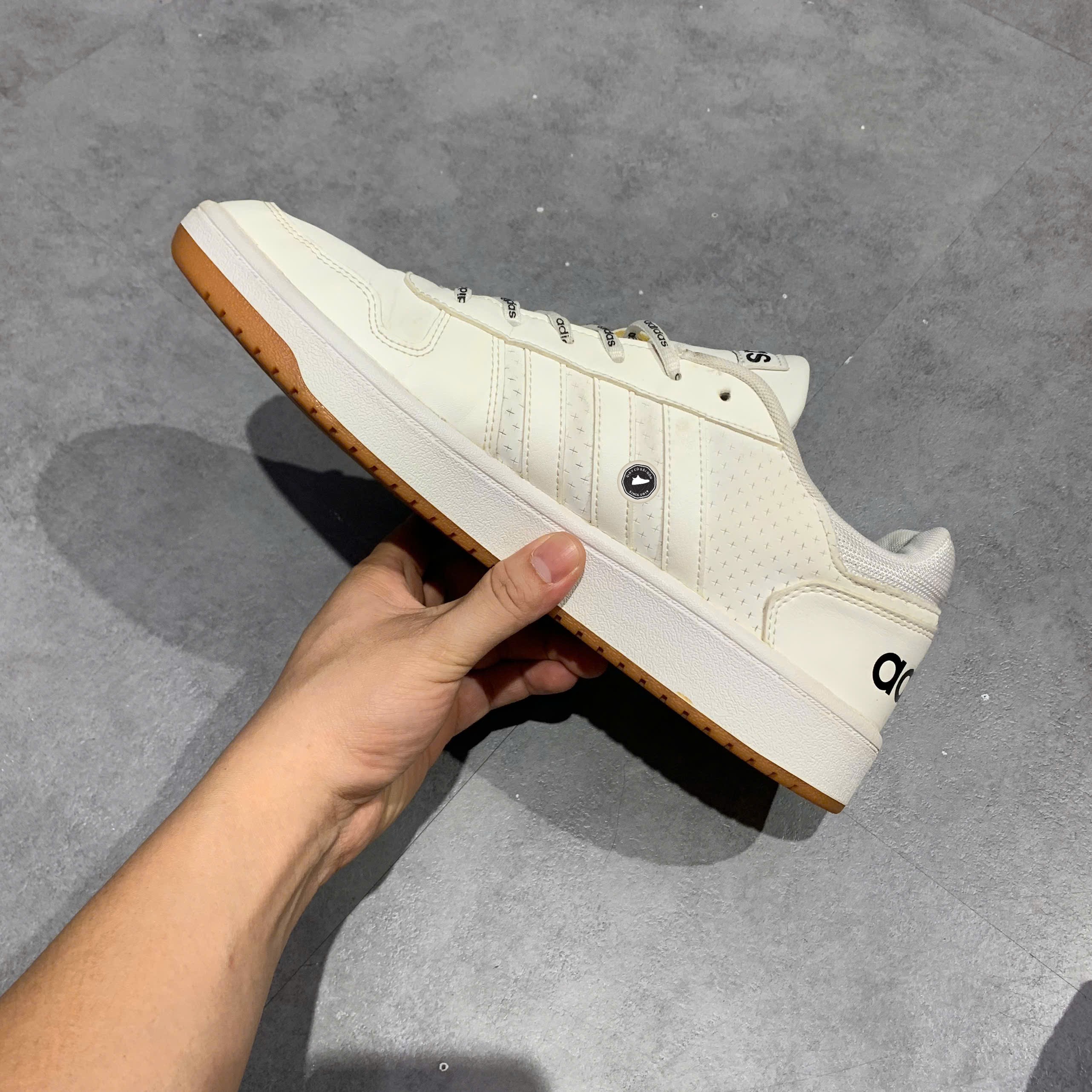 Adidas Hoops 3.0 Low Cloud White Gum - FY8630 - Size 45 1/3 - GIÀY 2HAND CHÍNH HÃNG PVN25704
