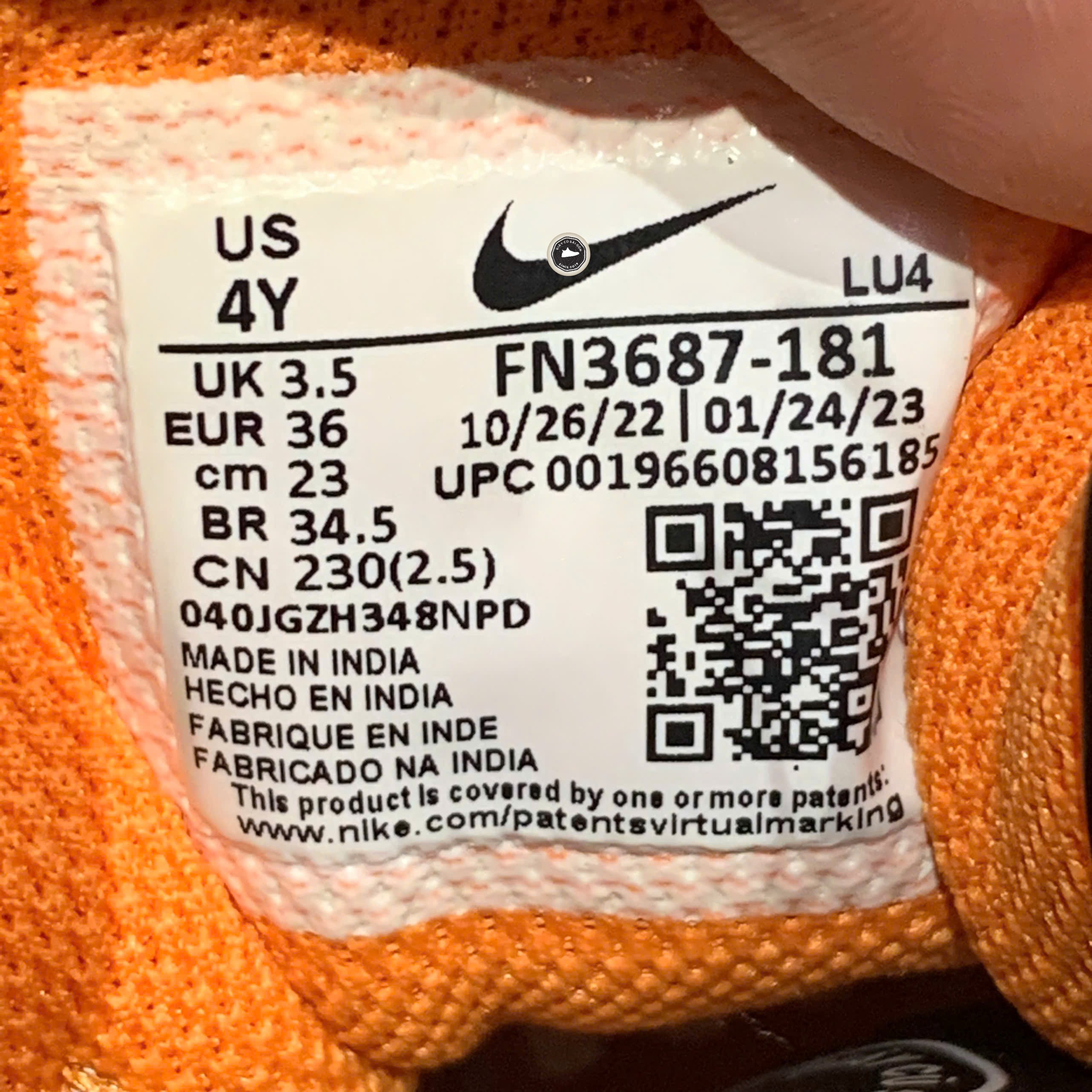 Nike Court Borough Low 2 GS Mint Foam Safety Orange - FN3687 181 - Size 36 - GIÀY 2HAND CHÍNH HÃNG PVN22950