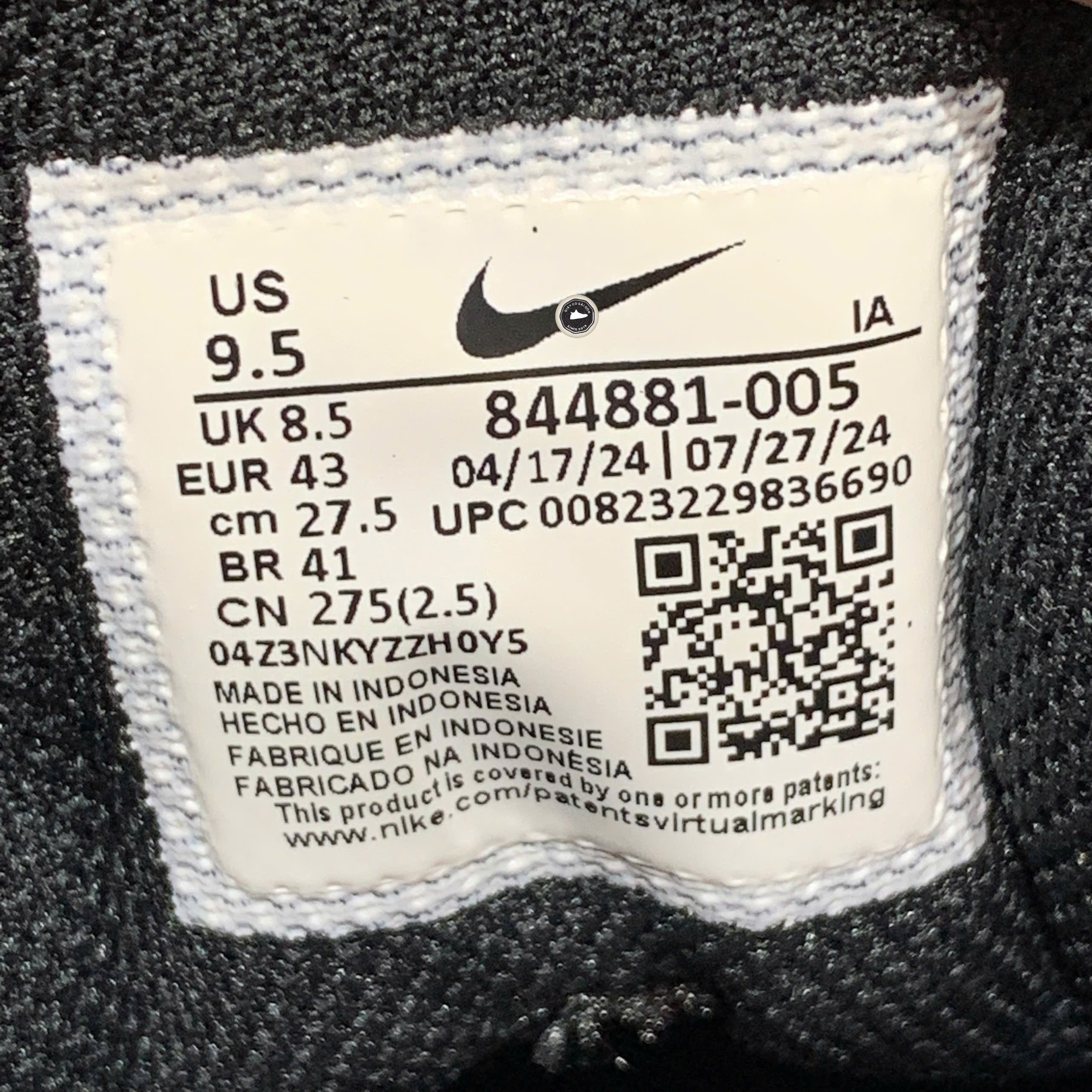 Nike Court Borough Low Premium - 844881 005 - Size 43 - GIÀY 2HAND CHÍNH HÃNG PVN23600