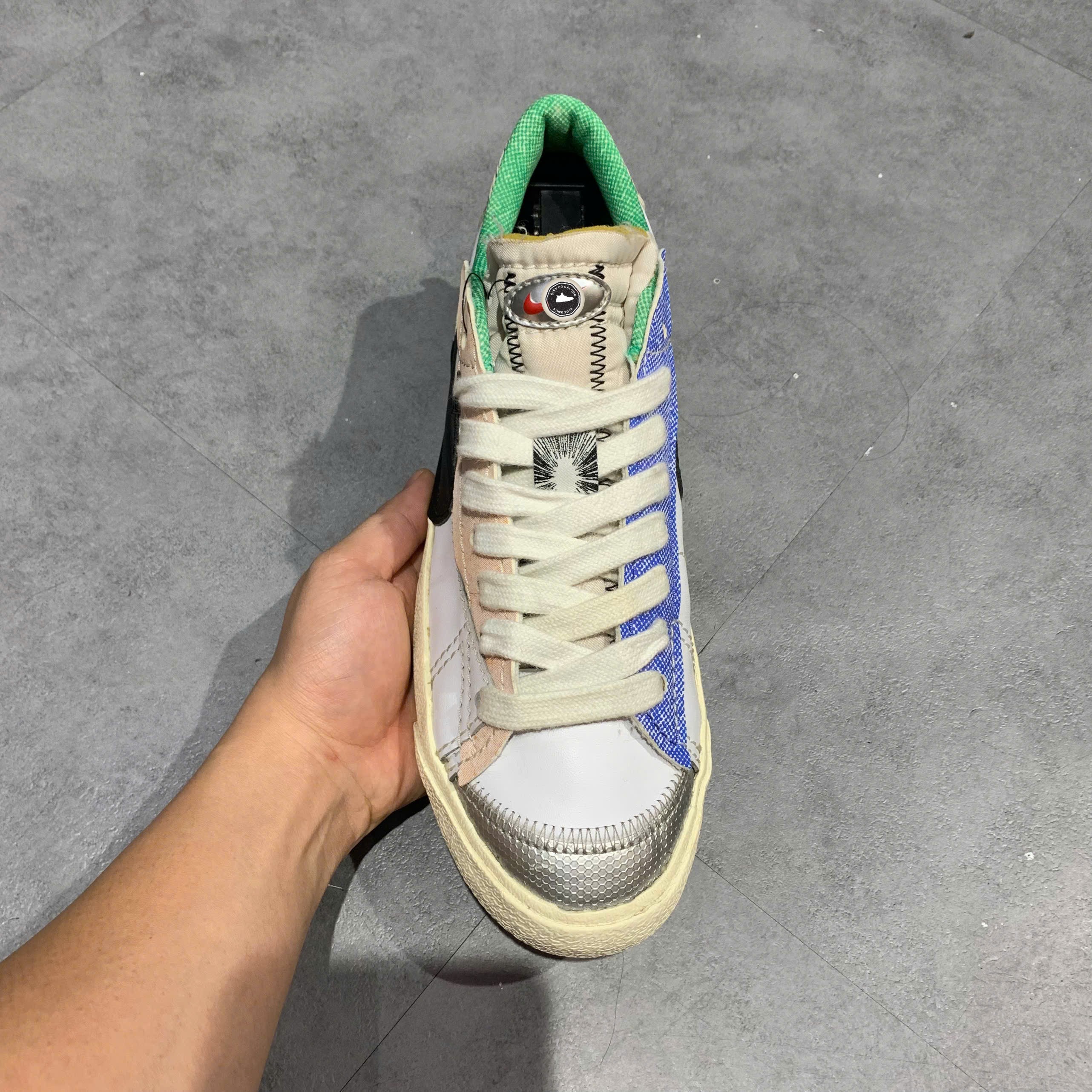 Nike Blazer Low '77 Jumbo Mighty Swooshers - DX6059 101 - Size 44 - GIÀY 2HAND CHÍNH HÃNG PVN23545