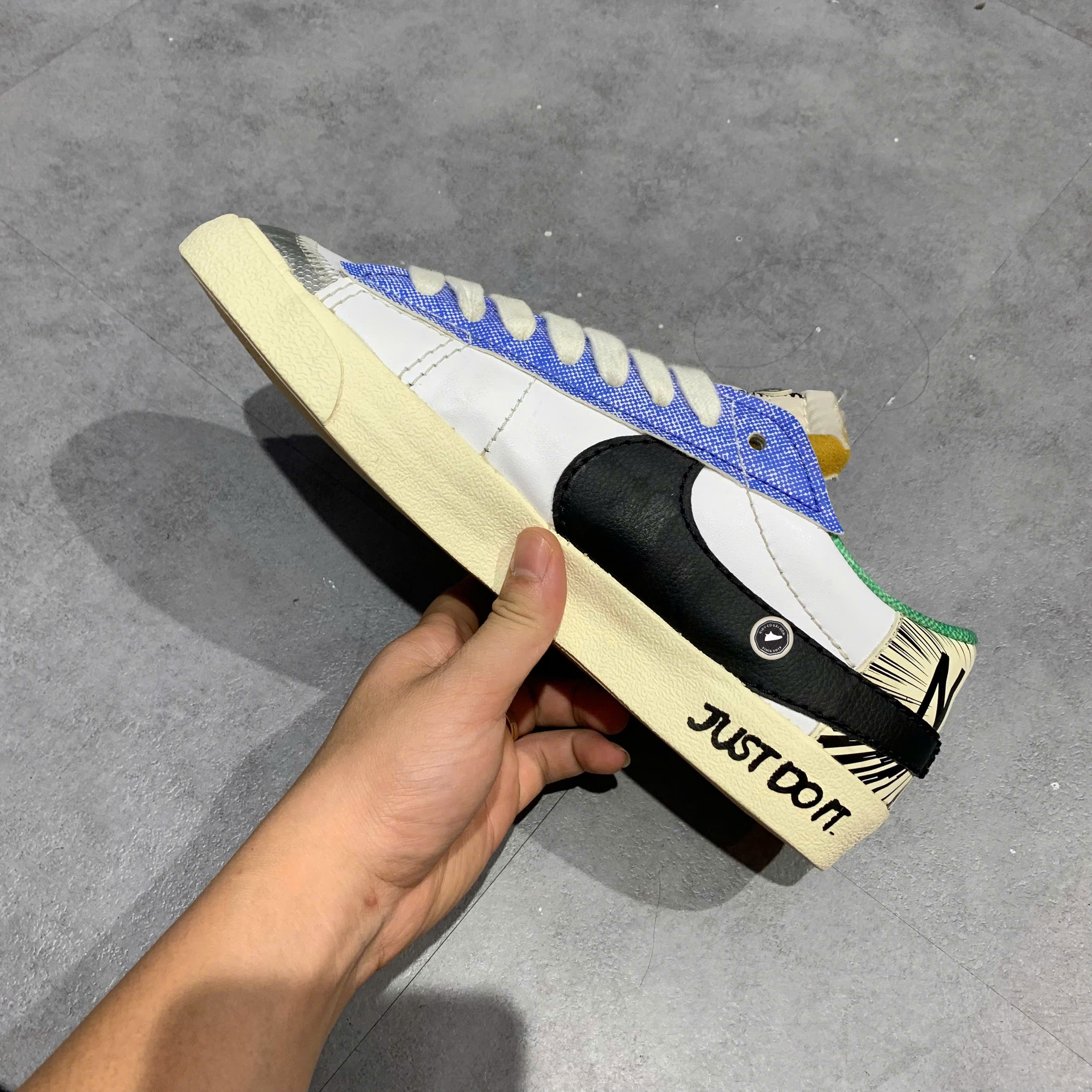 Nike Blazer Low '77 Jumbo Mighty Swooshers - DX6059 101 - Size 44 - GIÀY 2HAND CHÍNH HÃNG PVN23545