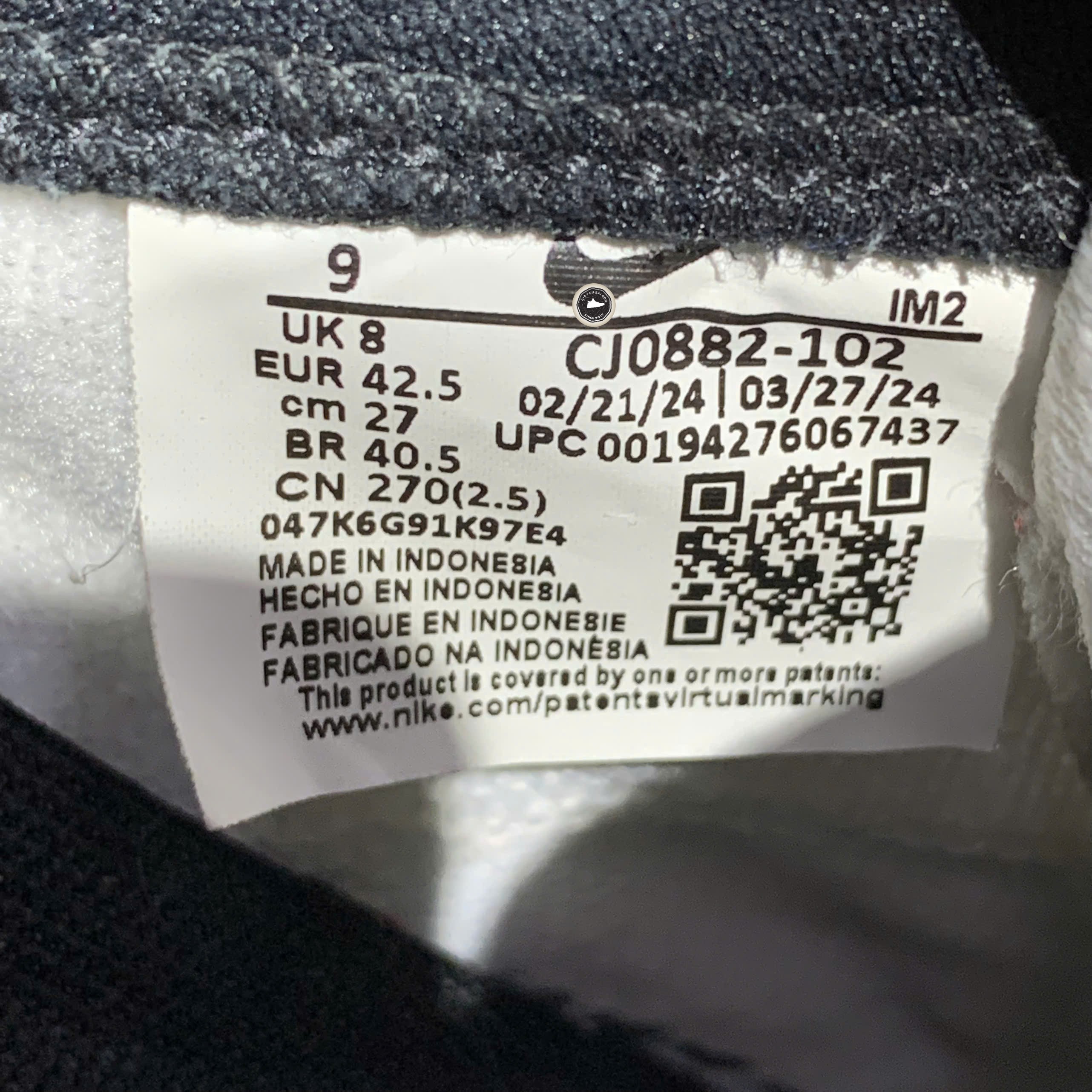 Nike SB Alleyoop Black Toe - CJ0882 102 - Size 42.5 - GIÀY 2HAND CHÍNH HÃNG PVN23625