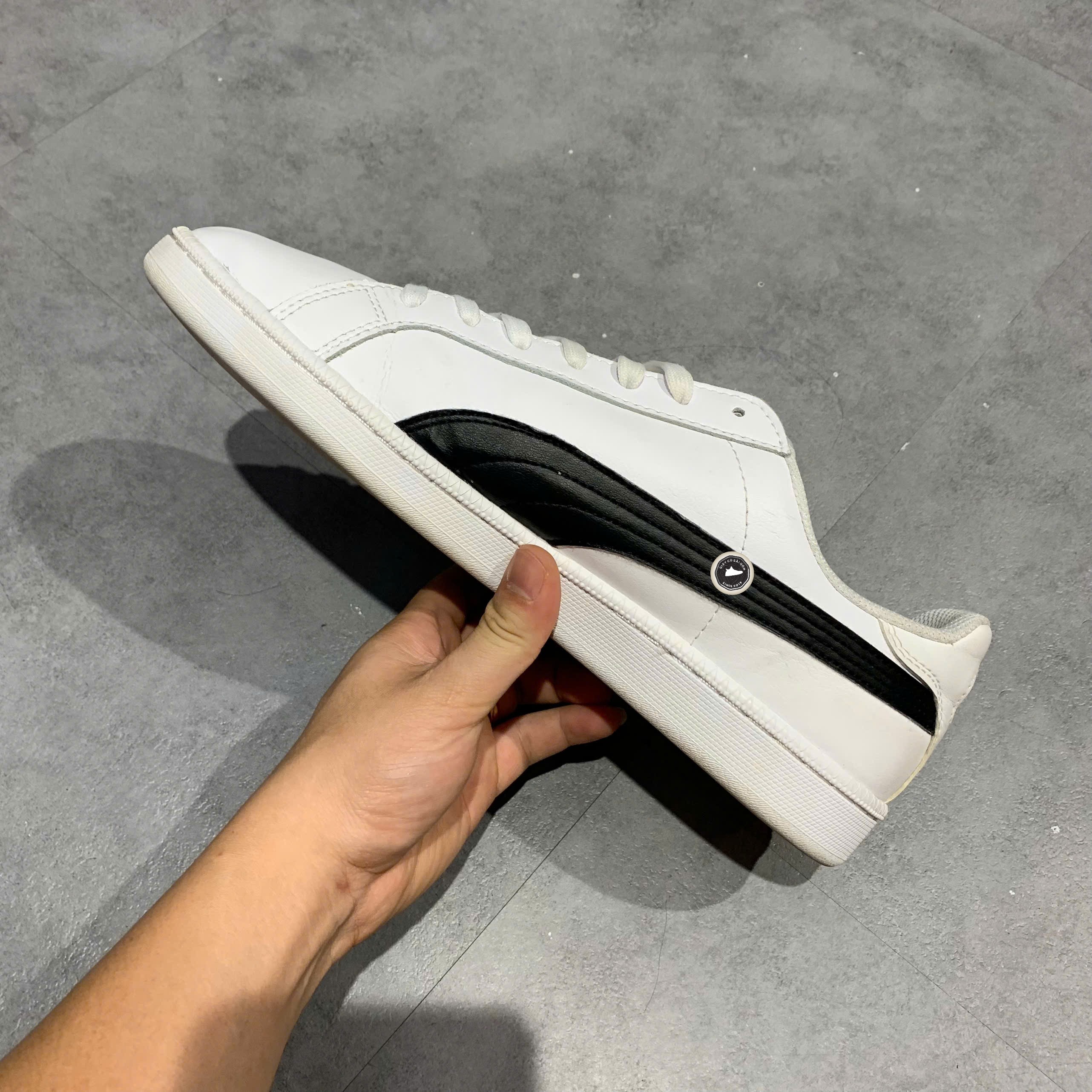 PUMA SMASH LEATHER - 356722 11 - Size 45 - GIÀY 2HAND CHÍNH HÃNG PVN23525