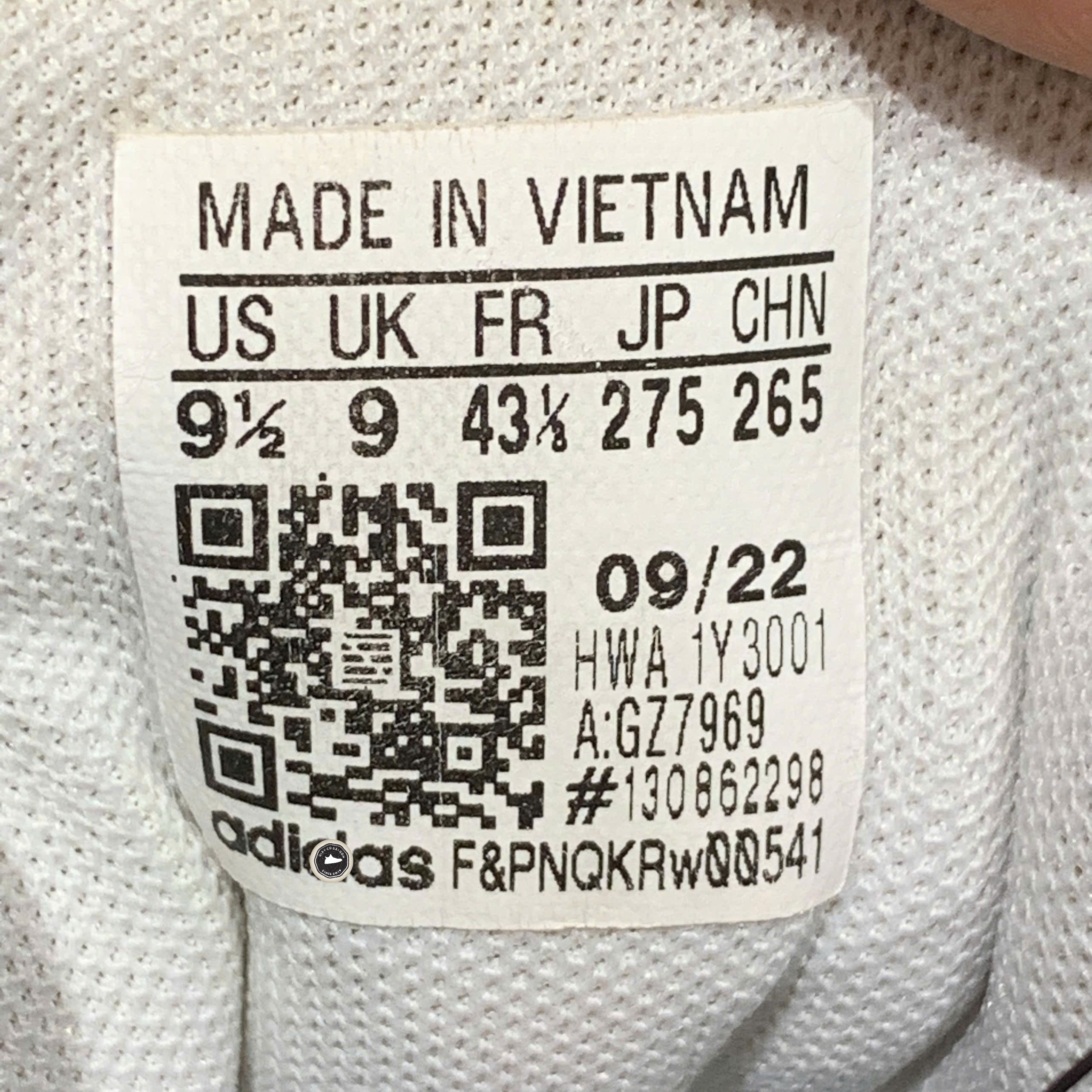 Adidas Hoops 2.0 White Crew Navy - GZ7969 - Size 43 1/3 - GIÀY 2HAND CHÍNH HÃNG PVN23451