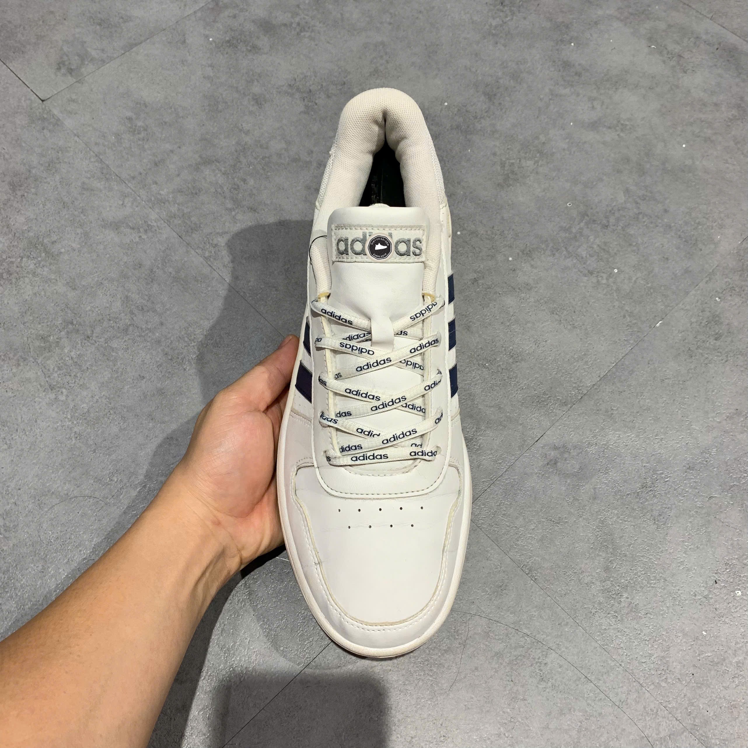 Adidas Hoops 2.0 White Crew Navy - GZ7969 - Size 43 1/3 - GIÀY 2HAND CHÍNH HÃNG PVN23451