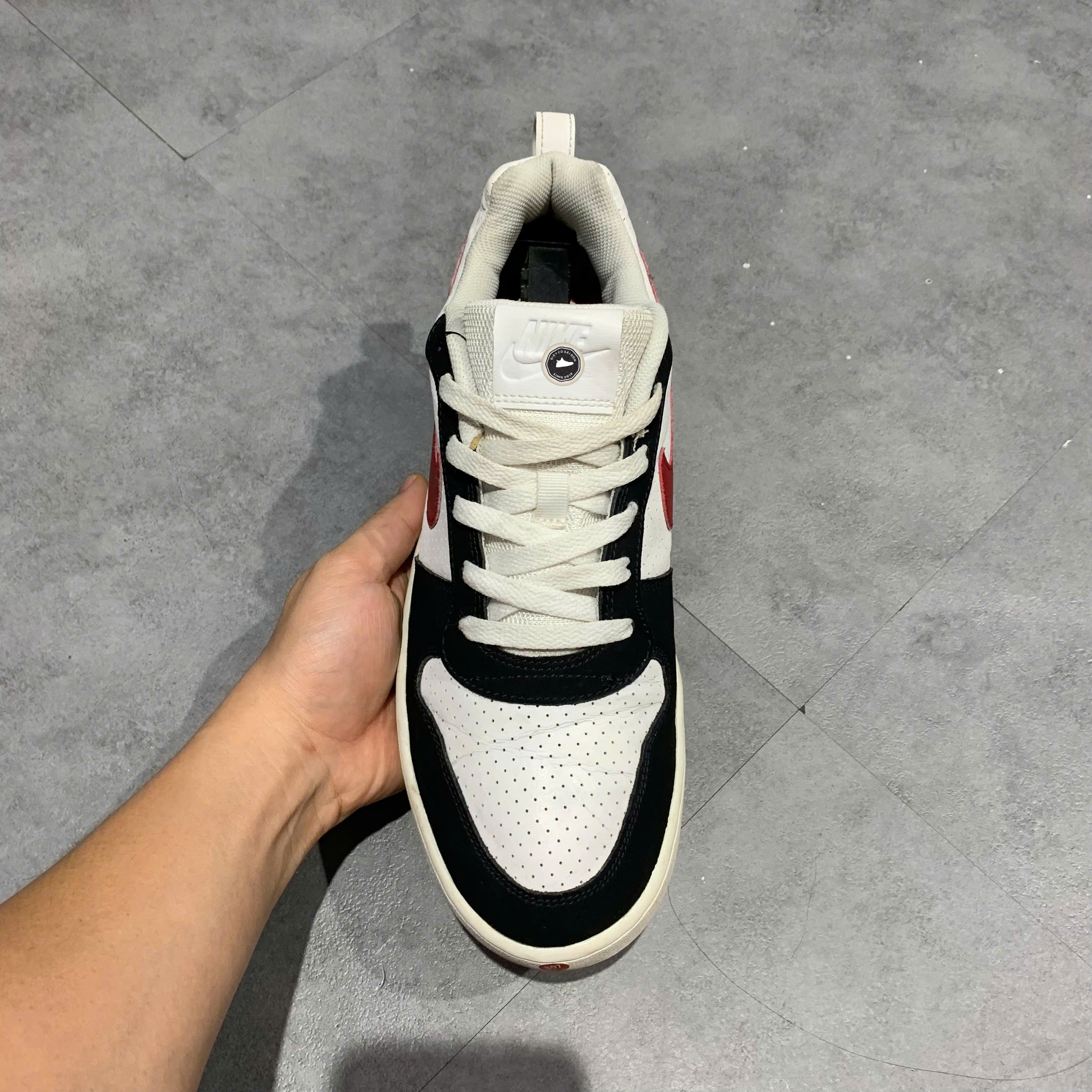 Nike Court Borough Low 'White Black Red' - 838937 102 - Size 43 - GIÀY 2HAND CHÍNH HÃNG PVN23524