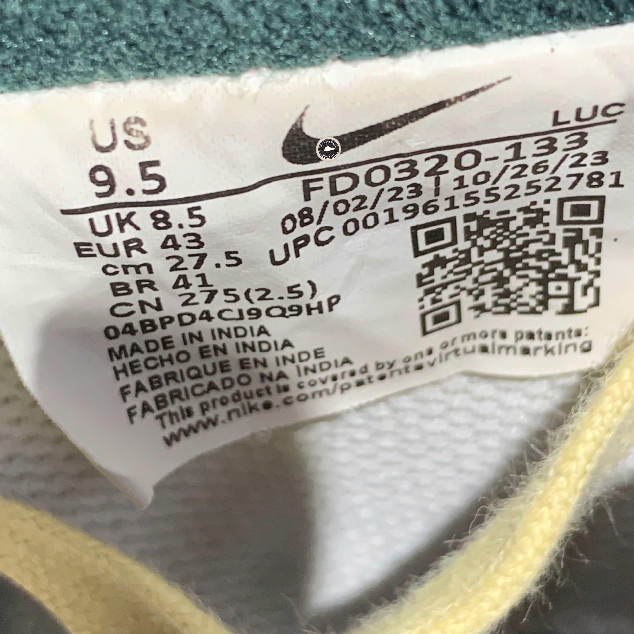 Nike Court Vision Low Sail Pro Green - FD0320 133 - Size 43 - GIÀY 2HAND CHÍNH HÃNG PVN23448