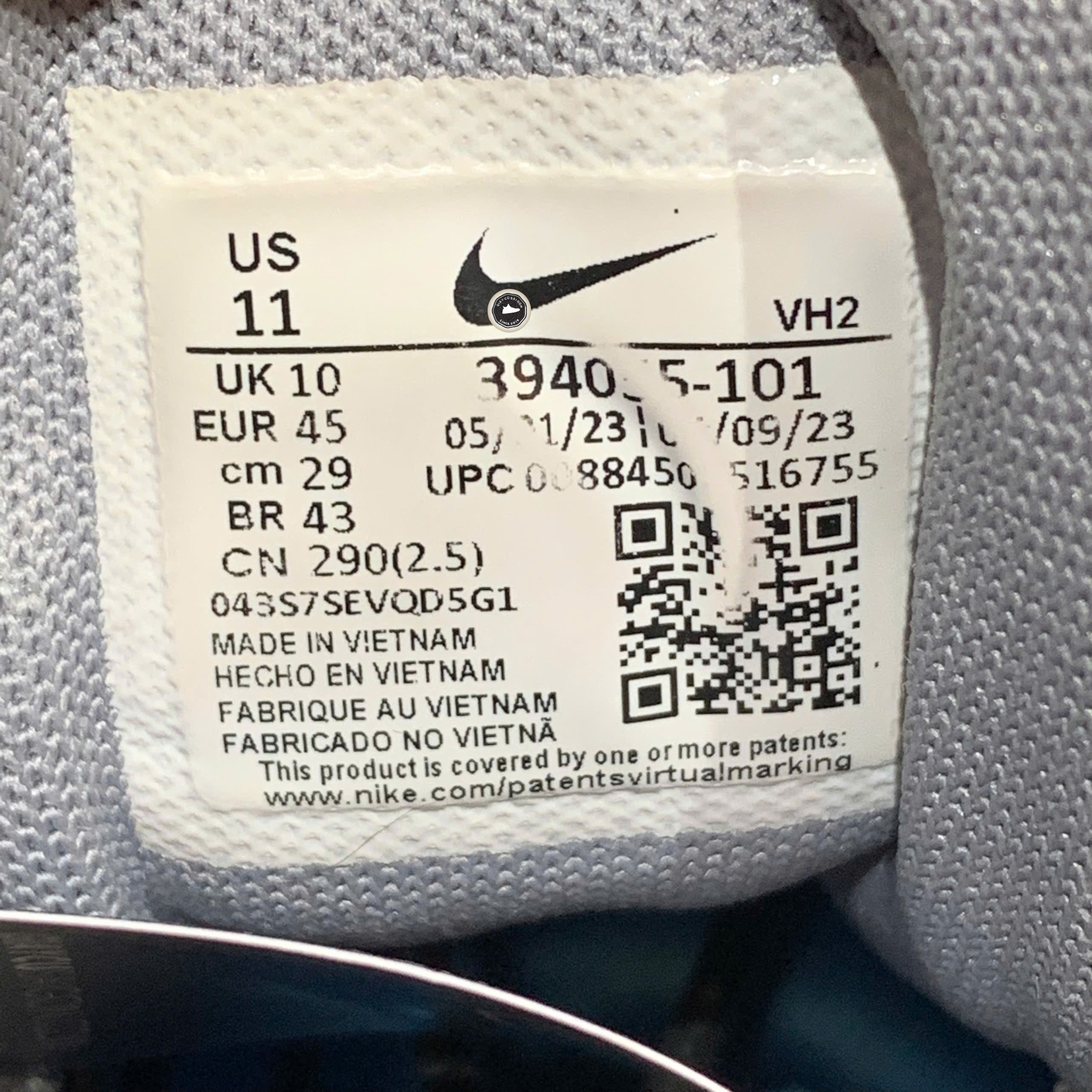 Nike Initiator 'Metallic Cool Grey' - 394055 101 - Size 45 - GIÀY 2HAND CHÍNH HÃNG PVN23527