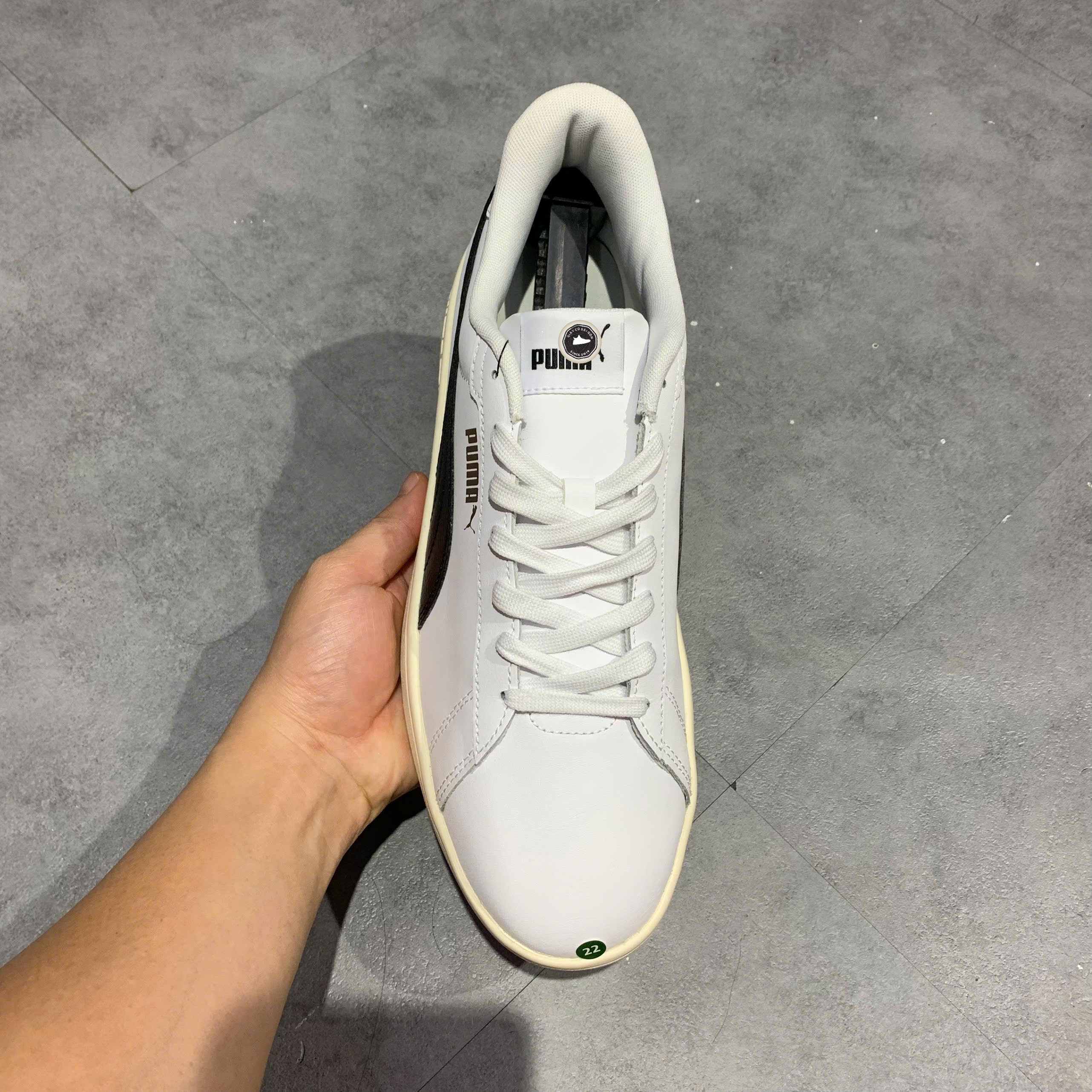 Puma Smash 3.0 L White Black Gold - 390987 03 - Size size 44 - GIÀY 2HAND CHÍNH HÃNG PVN23658