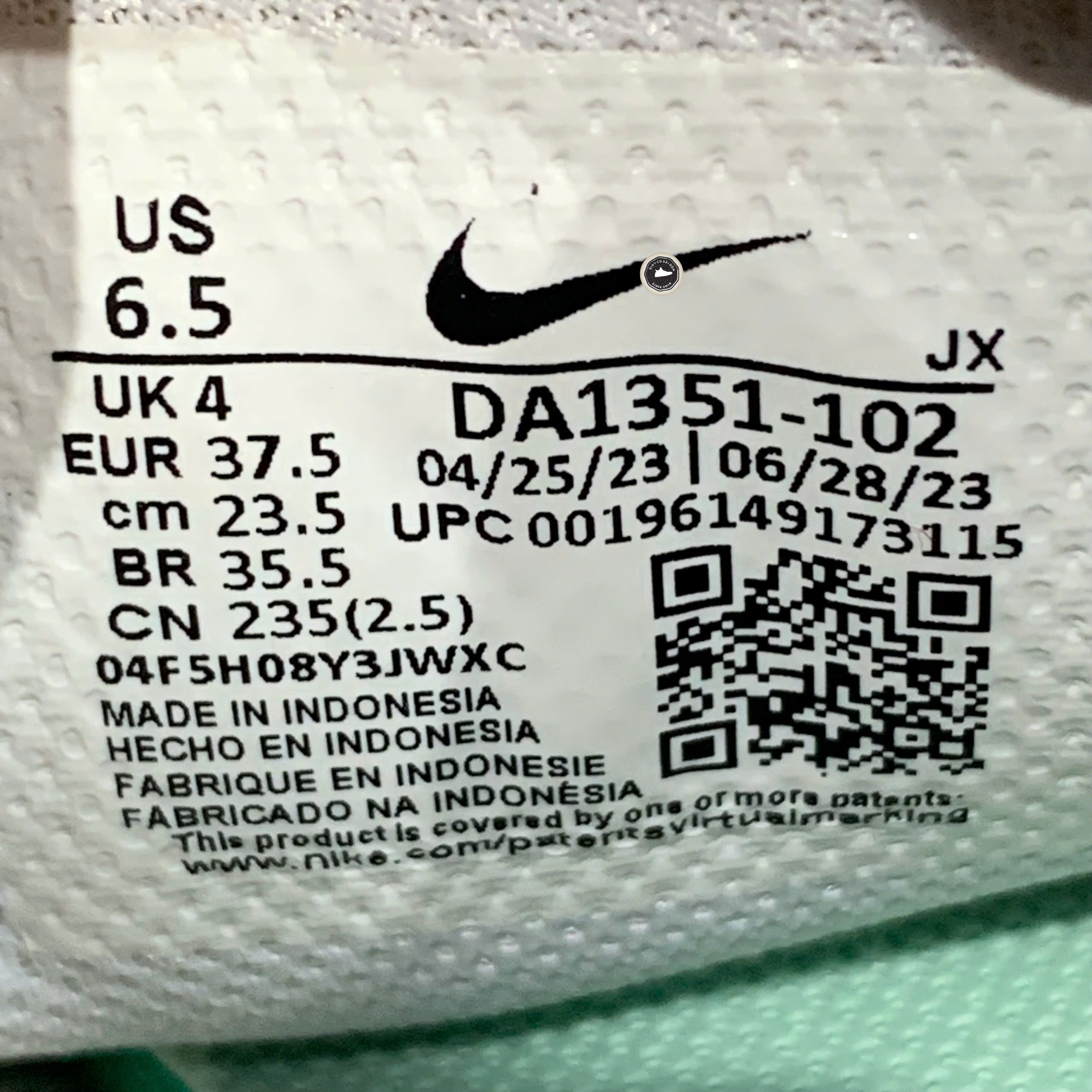 Nike City Rep TR White Light Blue Green - DA1351 102 - Size 37.5 - GIÀY 2HAND CHÍNH HÃNG PVN23687