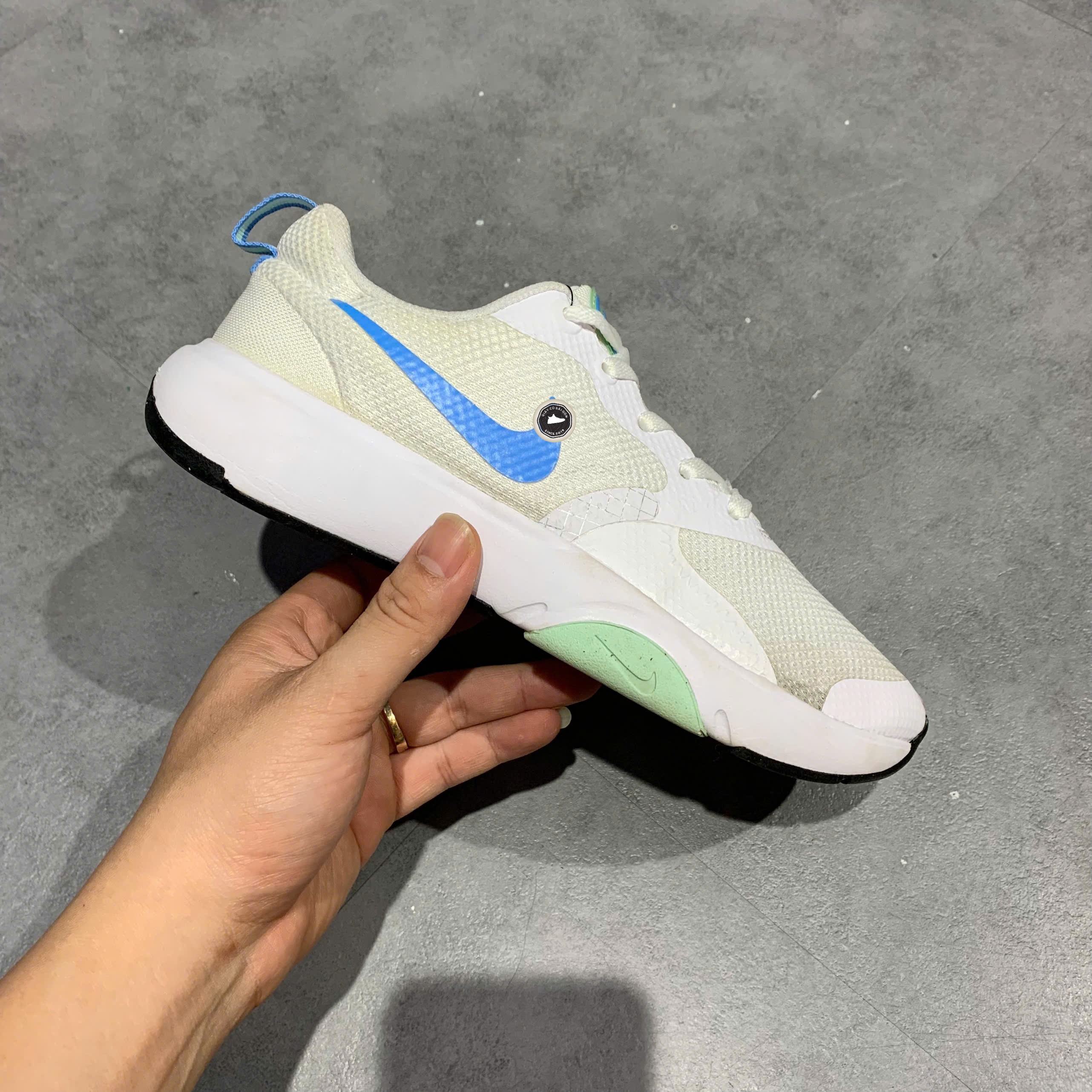 Nike City Rep TR White Light Blue Green - DA1351 102 - Size 37.5 - GIÀY 2HAND CHÍNH HÃNG PVN23687