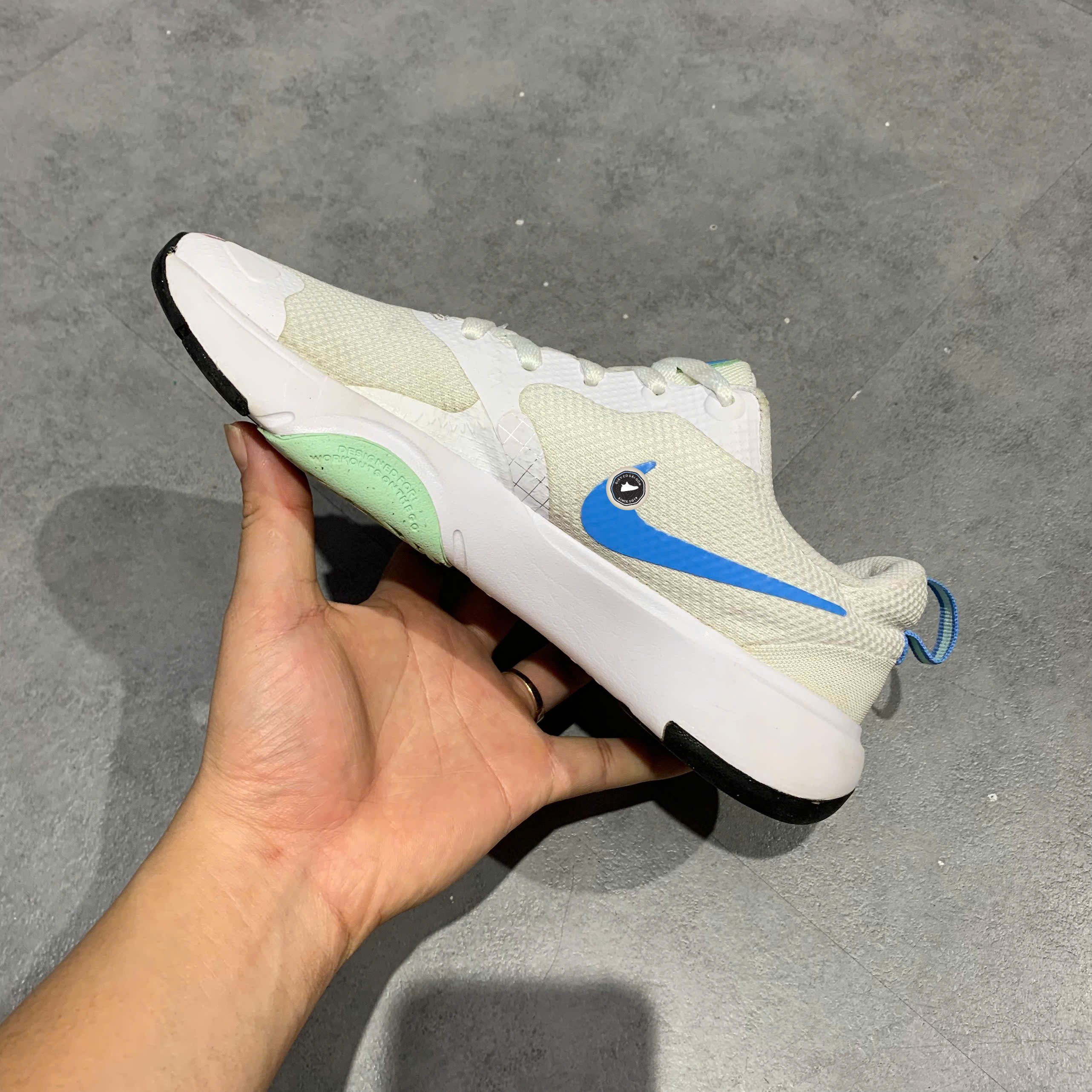 Nike City Rep TR White Light Blue Green - DA1351 102 - Size 37.5 - GIÀY 2HAND CHÍNH HÃNG PVN23687