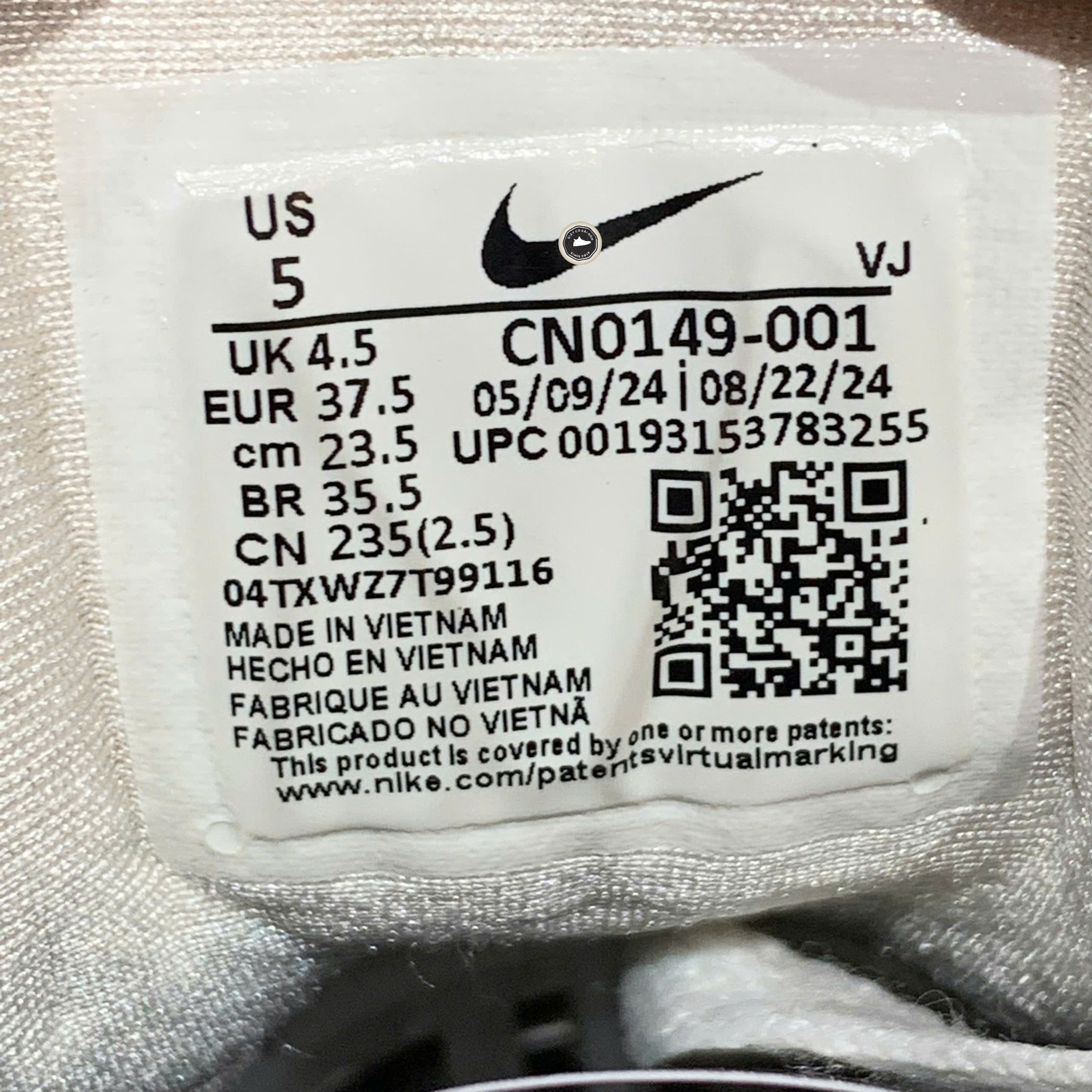 Nike P-6000 Metallic Silver - CN0149 001 - Size 37.5 - GIÀY 2HAND CHÍNH HÃNG PVN23986