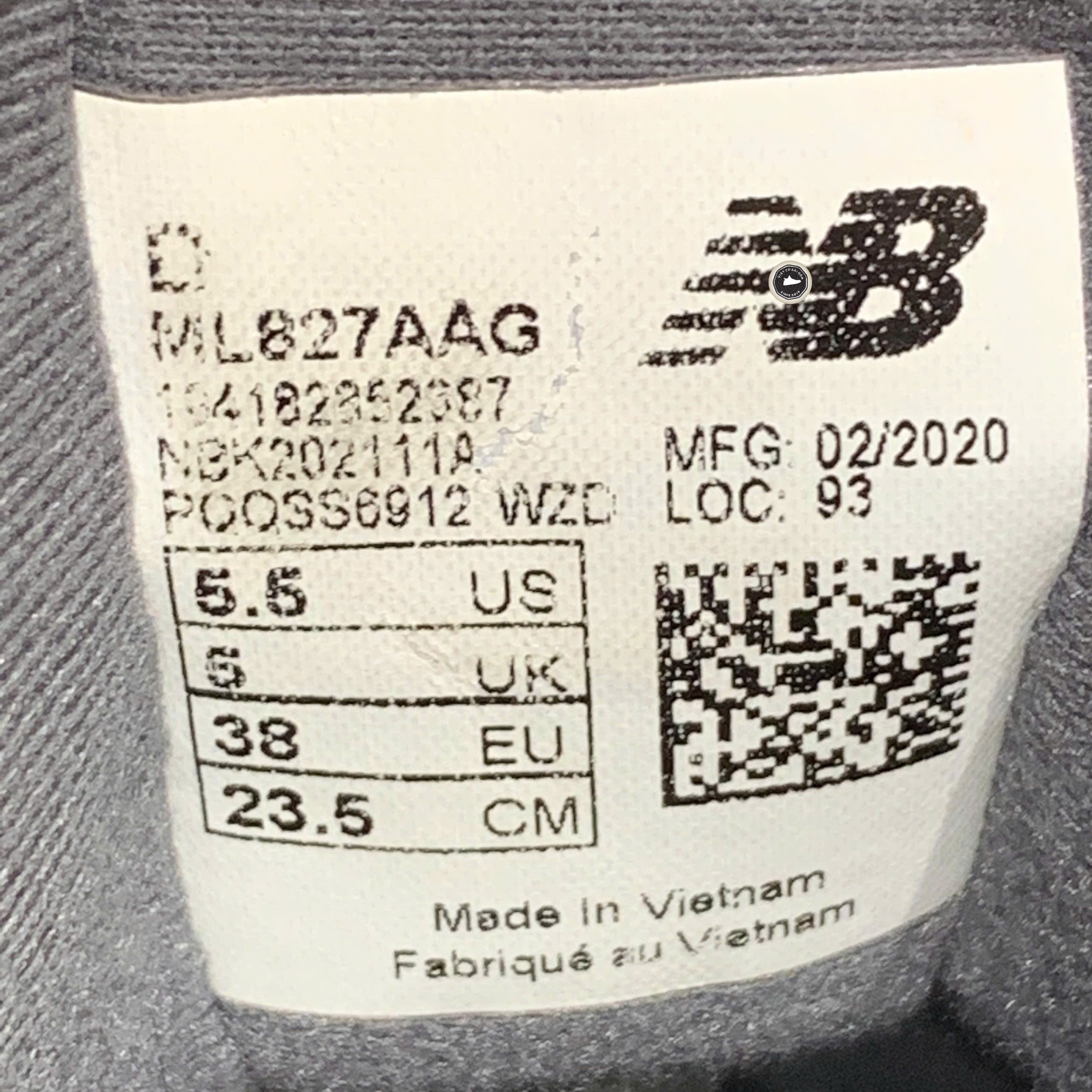 New Balance 827 Black Grey - ML827AAG - Size 38 - GIÀY 2HAND CHÍNH HÃNG PVN23839