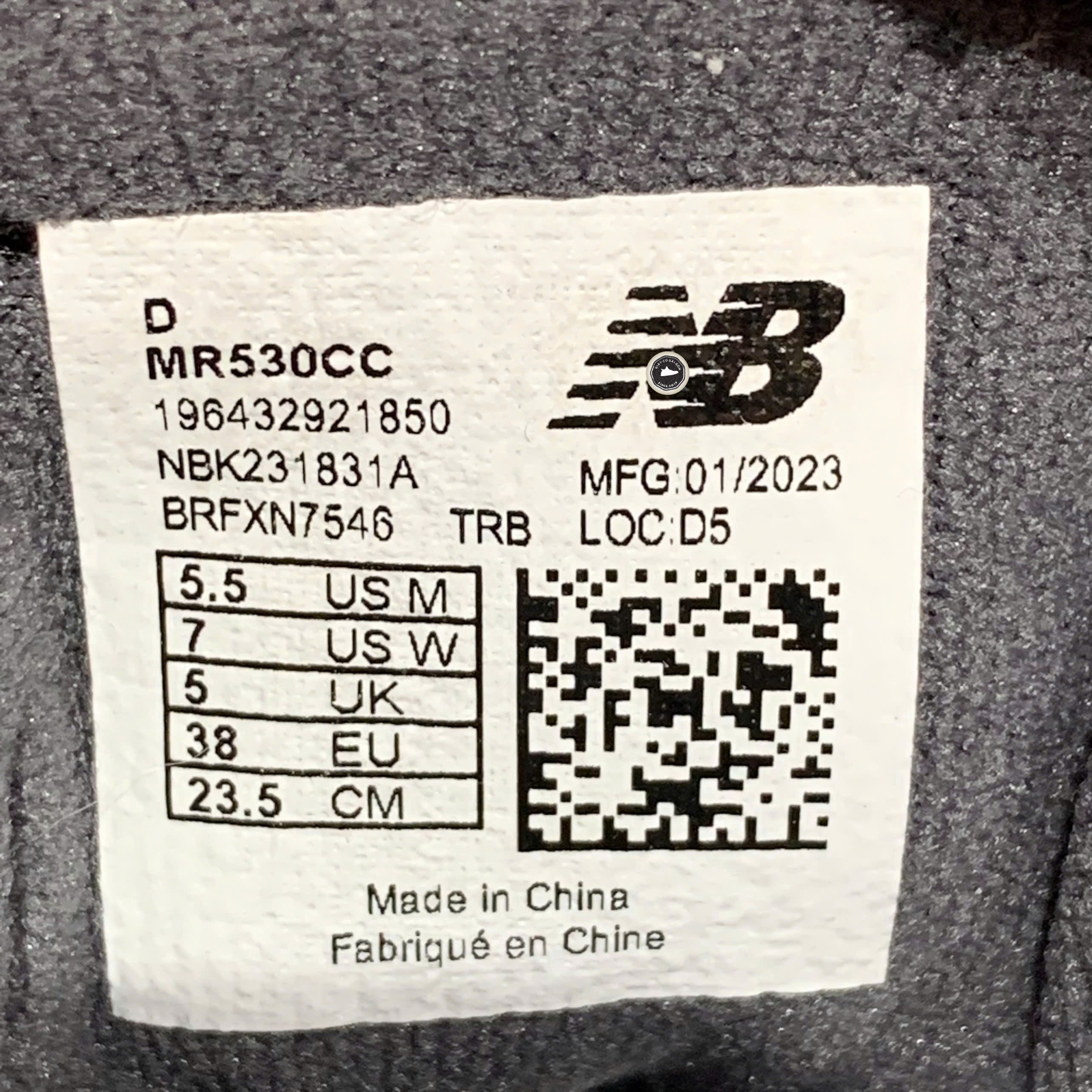 New Balance 530 Black Magnet - MR530CC - Size 38 - GIÀY 2HAND CHÍNH HÃNG 23694