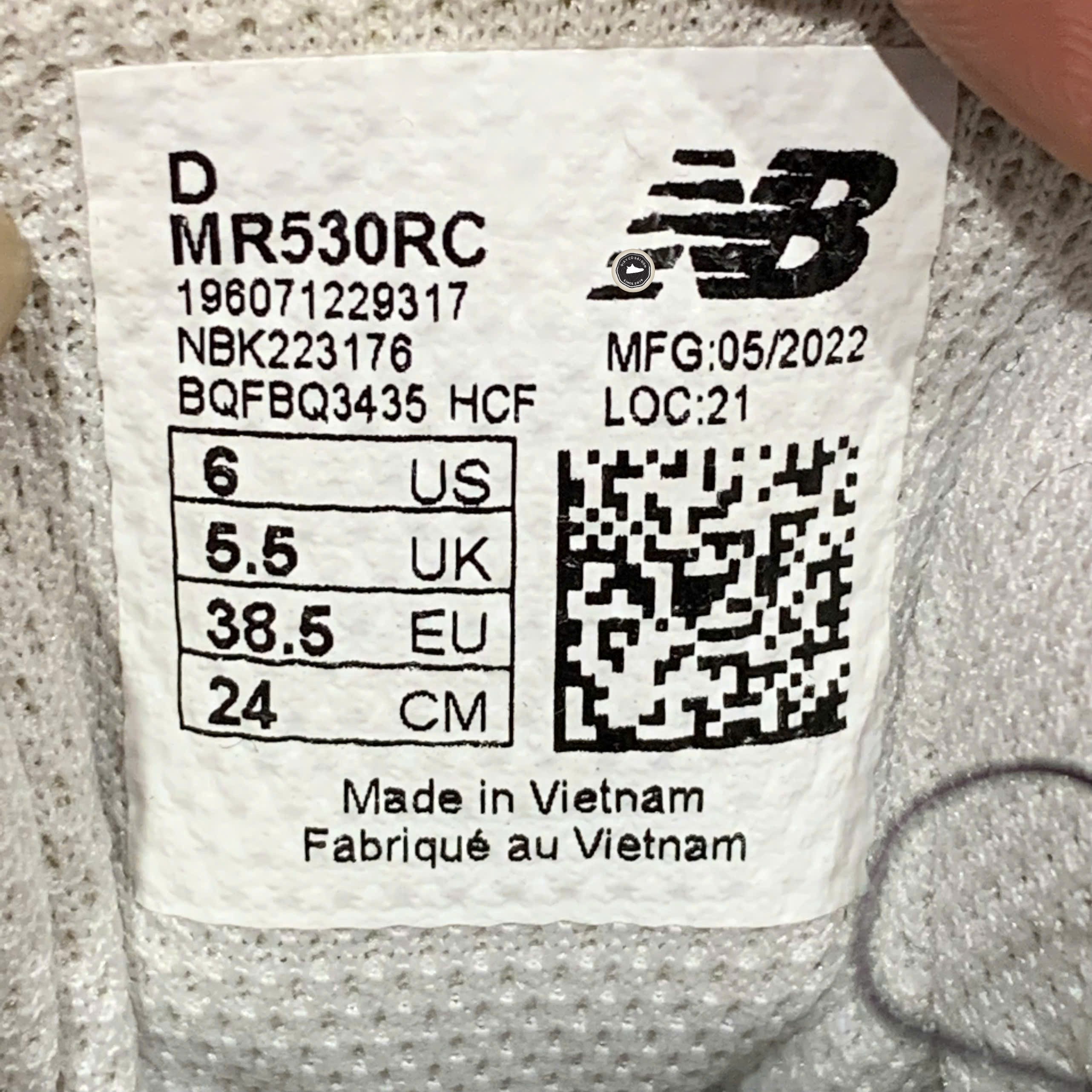 🔥 NEW BALANCE 530 ‘RAIN CLOUD SUMMER FOG’ – SIZE 38.5 – PVN23724 – CHÍNH HÃNG
