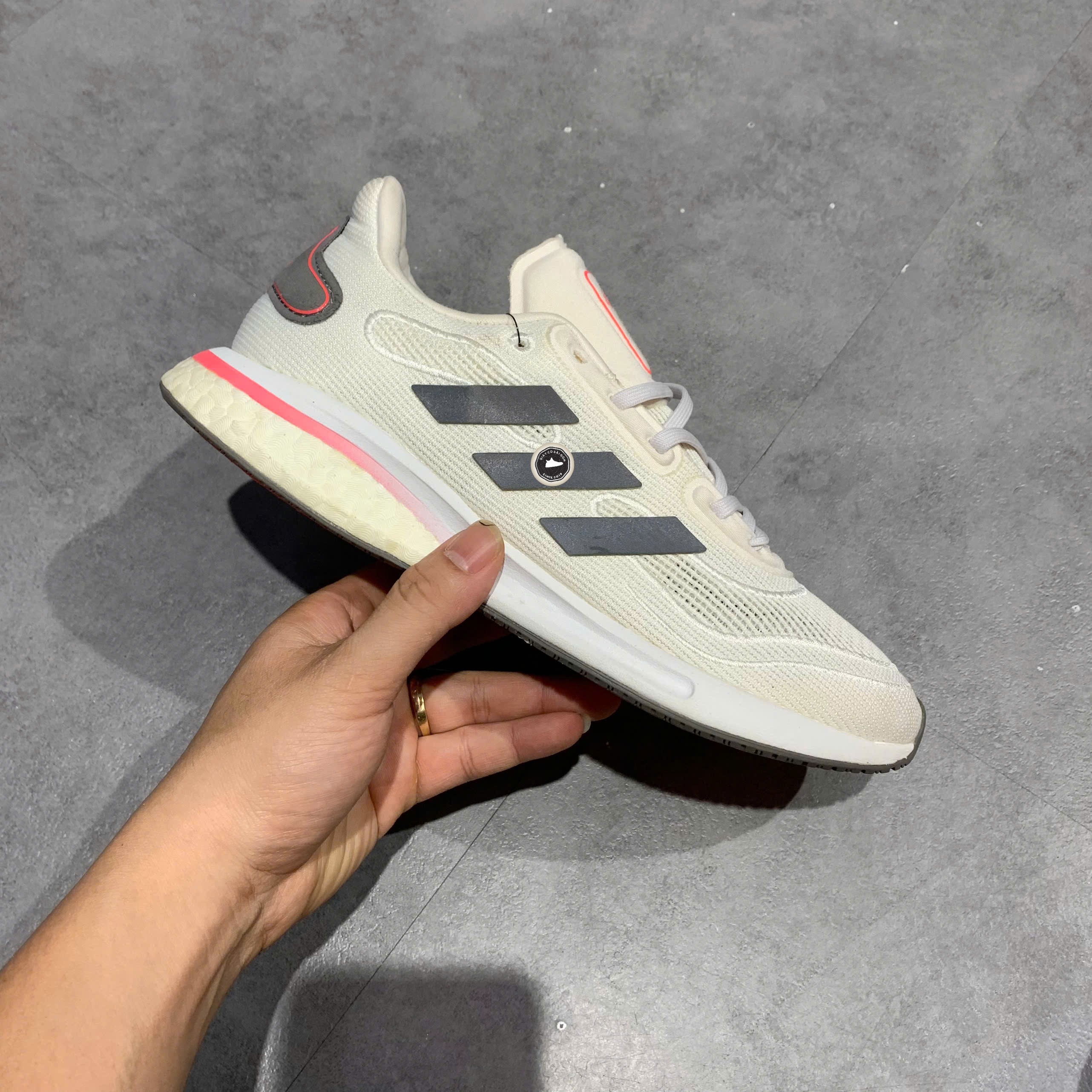 Adidas Supernova White Signal Pink - FV6020 - Size 39 1/3 - GIÀY 2HAND CHÍNH HÃNG 23243