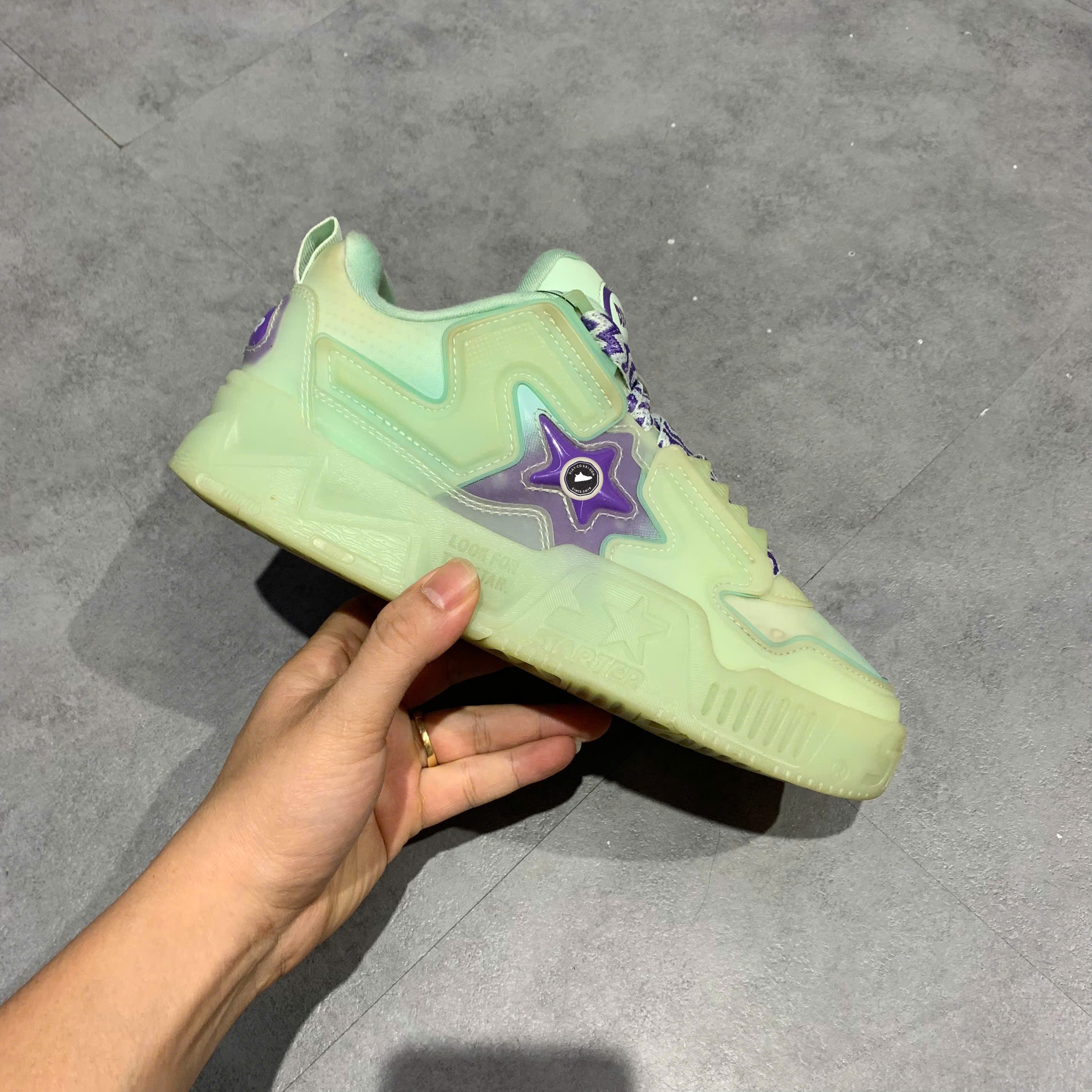 🔥 STARTER DRAGON BALL Z x VOL2 LOW TOP “FRIEZA FLUORESCENT GREEN” – SIZE 38 – PVN23033 – CHÍNH HÃNG