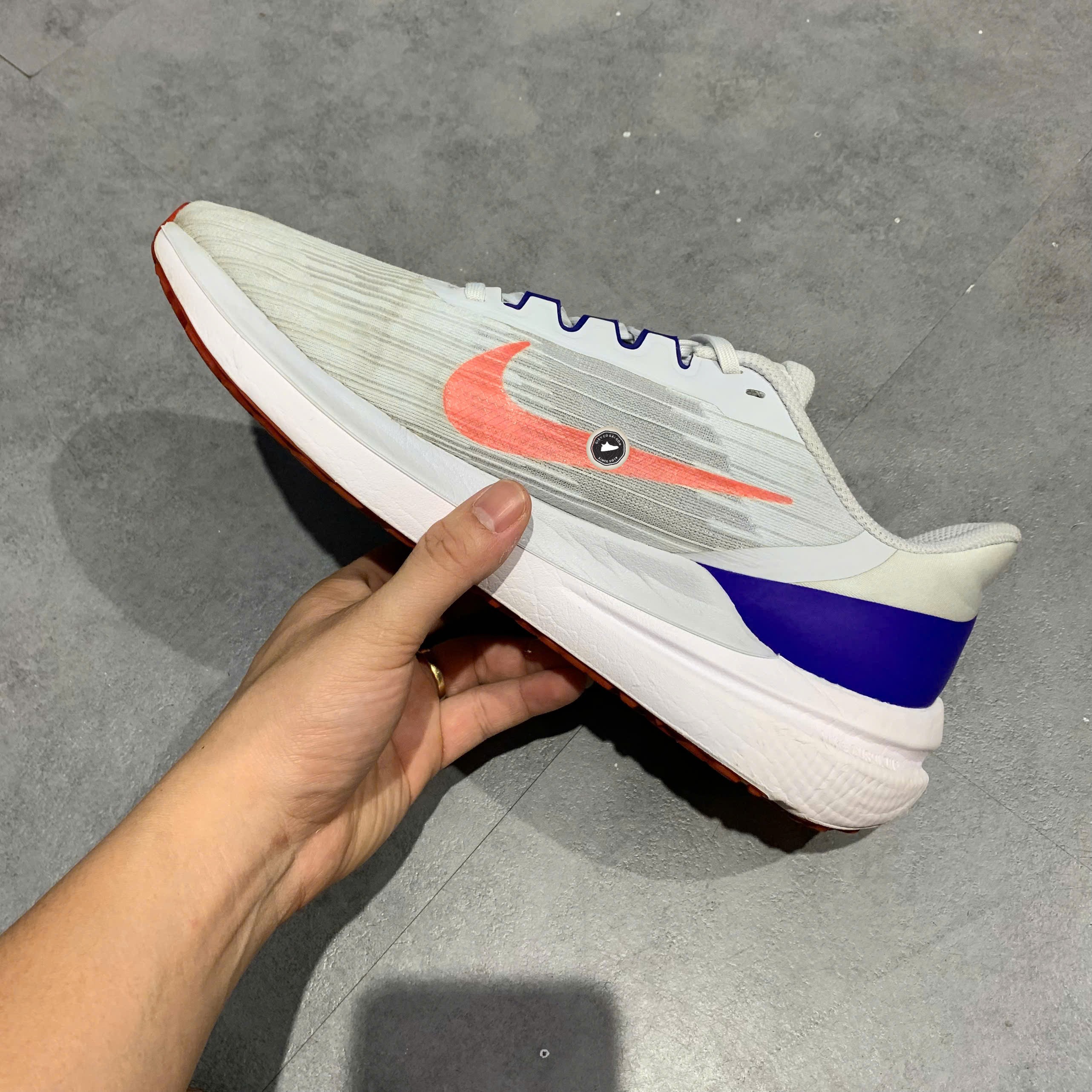 Nike Air Zoom Winflo 9 Grey Concord - DD6203 006 - Size 44 - GIÀY 2HAND CHÍNH HÃNG 24132