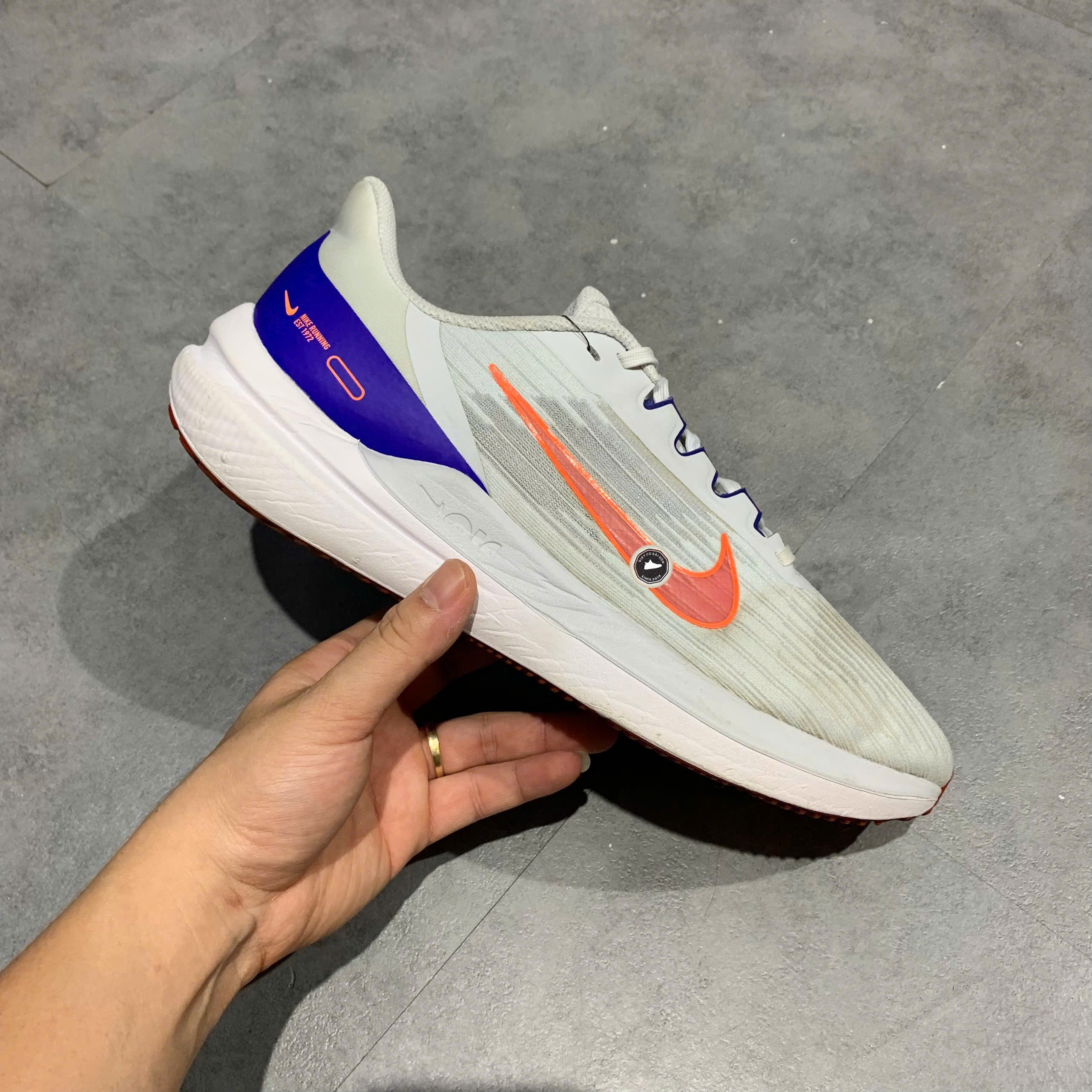 Nike Air Zoom Winflo 9 Grey Concord - DD6203 006 - Size 44 - GIÀY 2HAND CHÍNH HÃNG 24132