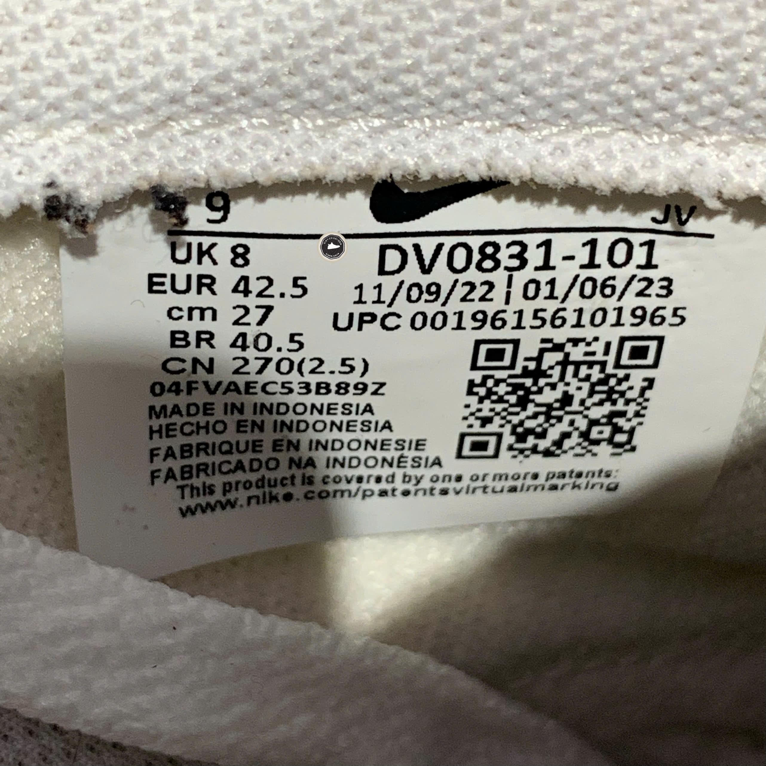 Nike Dunk Low Retro 'White Pure Platinum' - DV0831 101 - Size 42.5 - GIÀY 2HAND CHÍNH HÃNG PVN24095