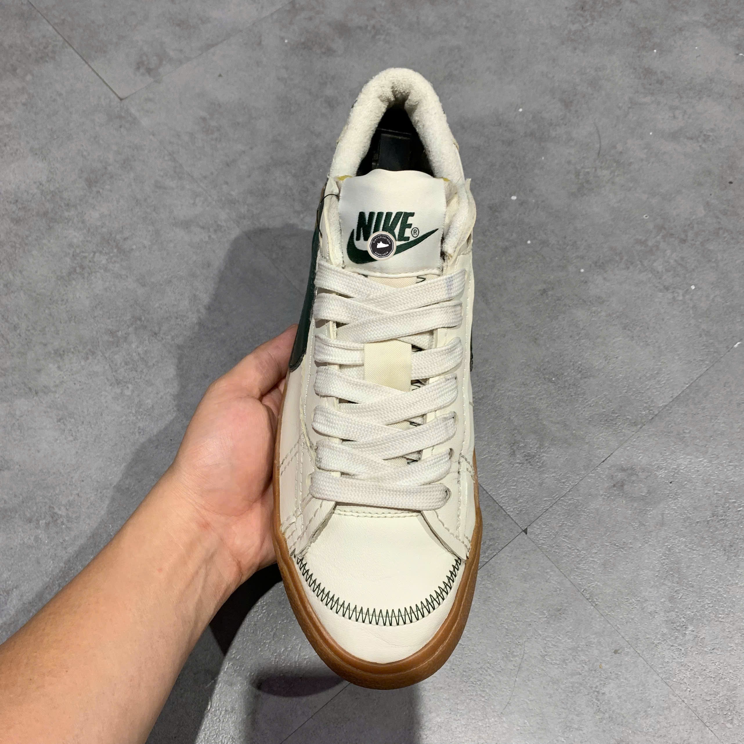 Nike Blazer Low '77 Jumbo Sail Pro Green Gum - DR9865 101 - Size 43 - GIÀY 2HAND CHÍNH HÃNG PVN24029