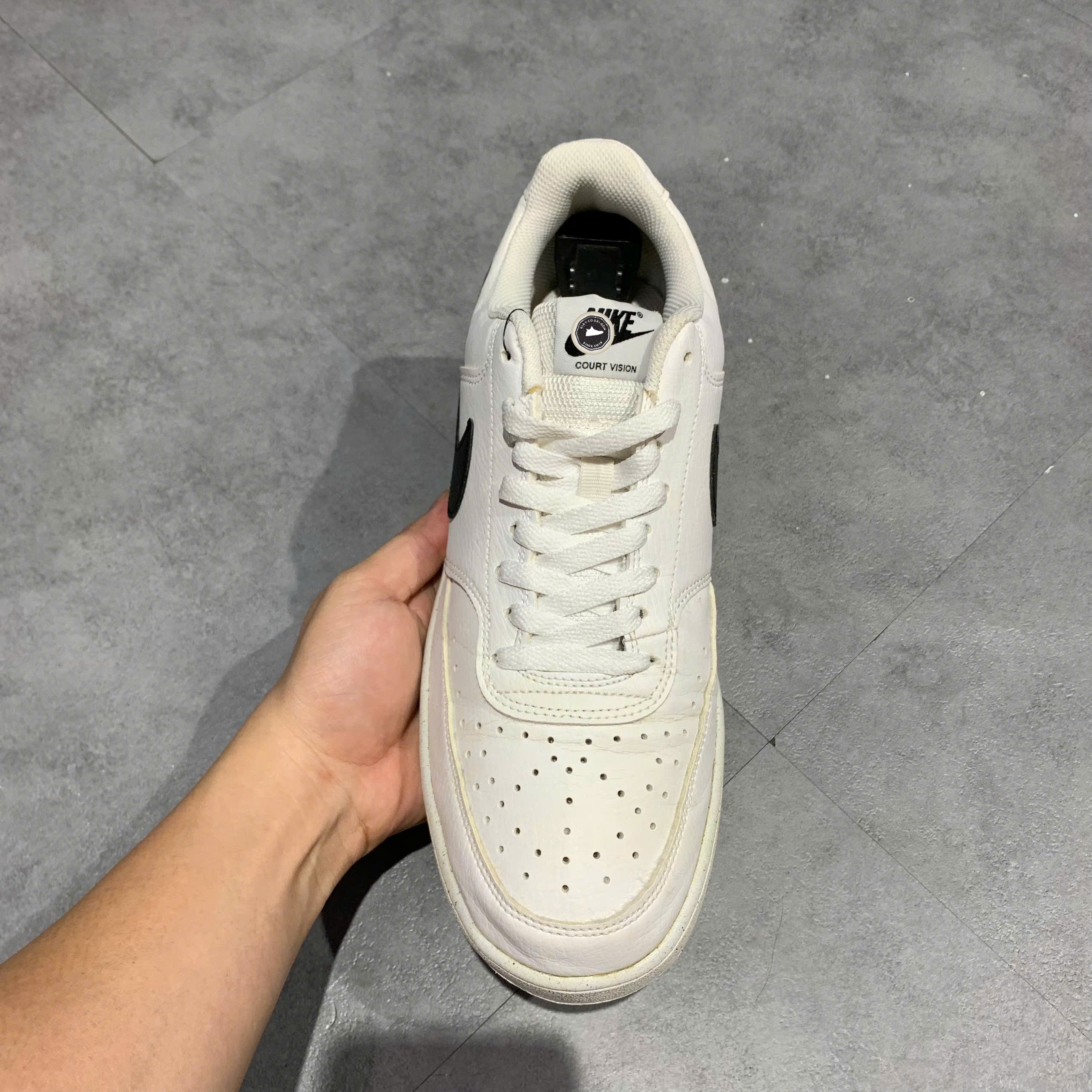 Nike Court Vision Low Next Nature 'White Black' - DH2987 101 - Size 43 - GIÀY 2HAND CHÍNH HÃNG PVN24442