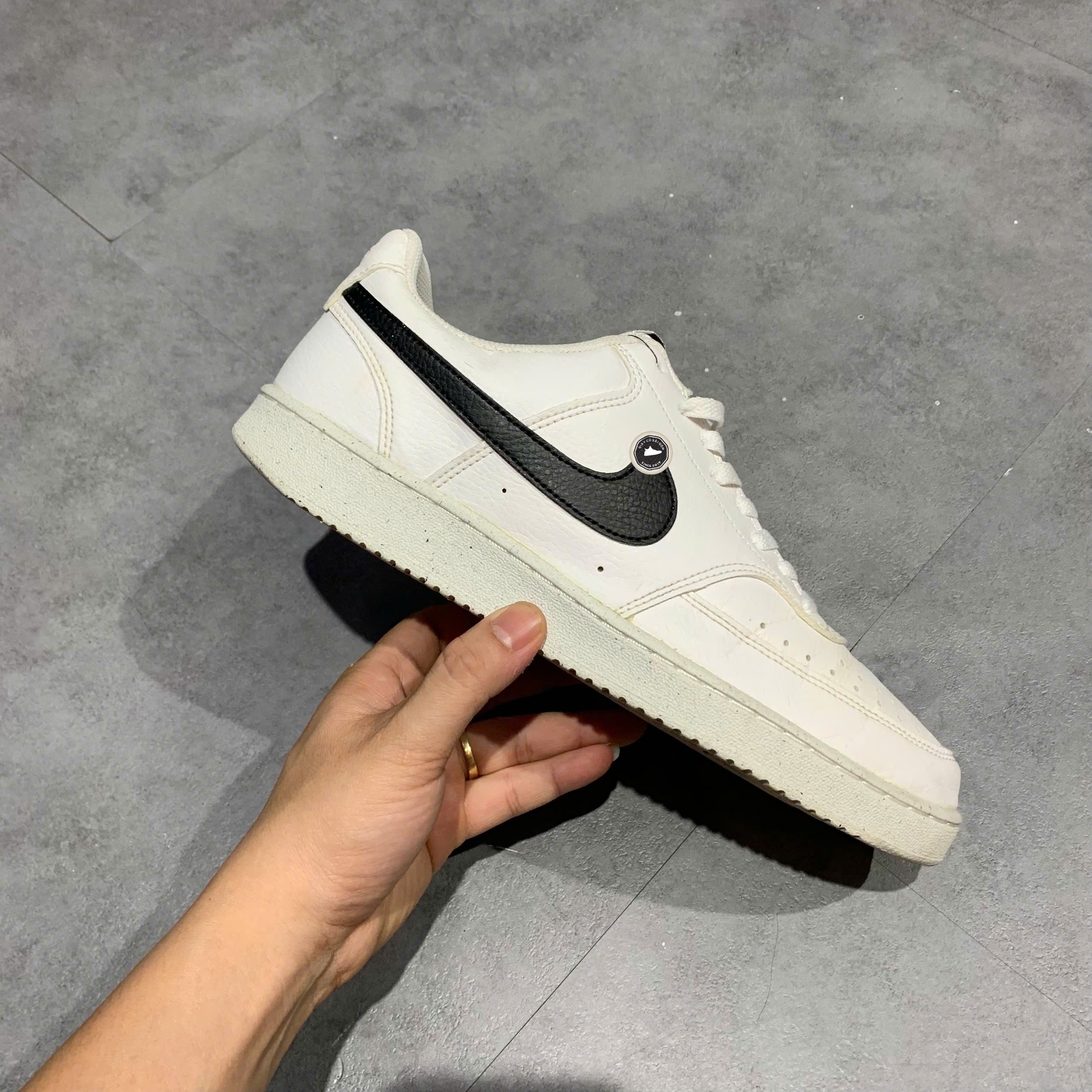 Nike Court Vision Low Next Nature 'White Black' - DH2987 101 - Size 43 - GIÀY 2HAND CHÍNH HÃNG PVN24442