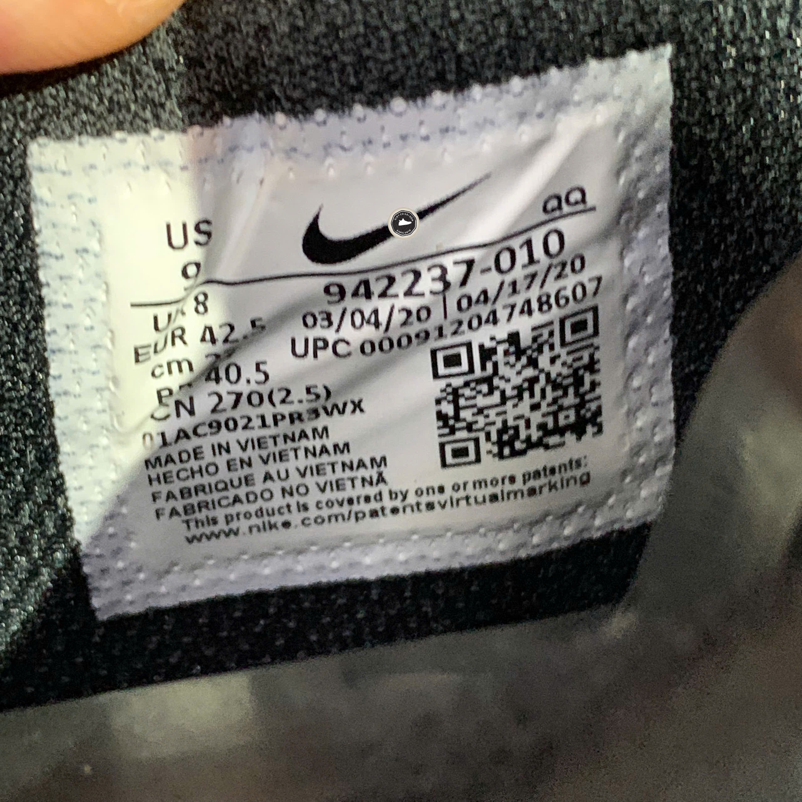 Nike SB Delta Force Vulc Black Anthracite - 942237 010 - Size 42.5 - GIÀY 2HAND CHÍNH HÃNG PVN24549