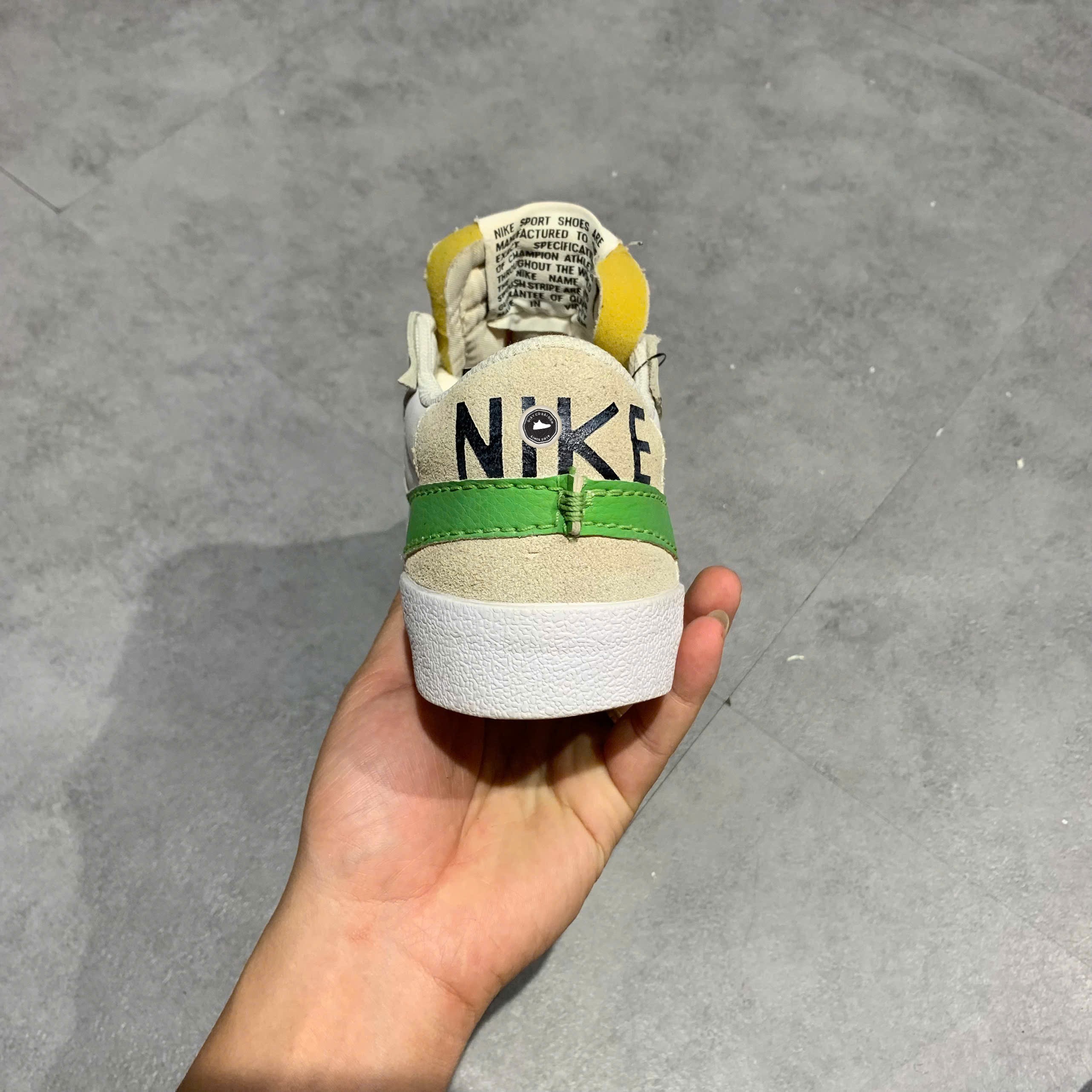 Nike Blazer Low '77 Jumbo White Chlorophyll - DV9122 131 - Size 42 - GIÀY 2HAND CHÍNH HÃNG PVN24241