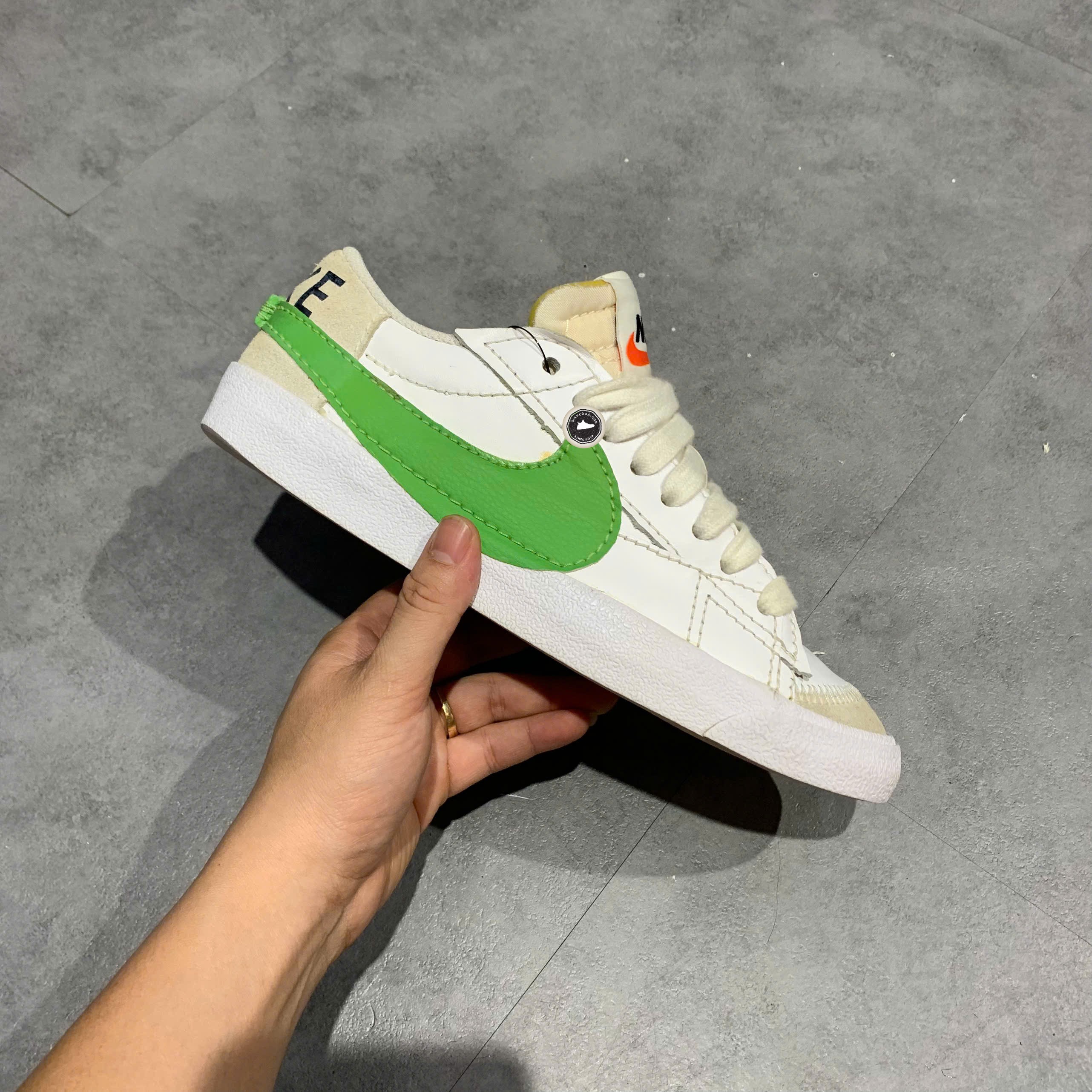 Nike Blazer Low '77 Jumbo White Chlorophyll - DV9122 131 - Size 42 - GIÀY 2HAND CHÍNH HÃNG PVN24241
