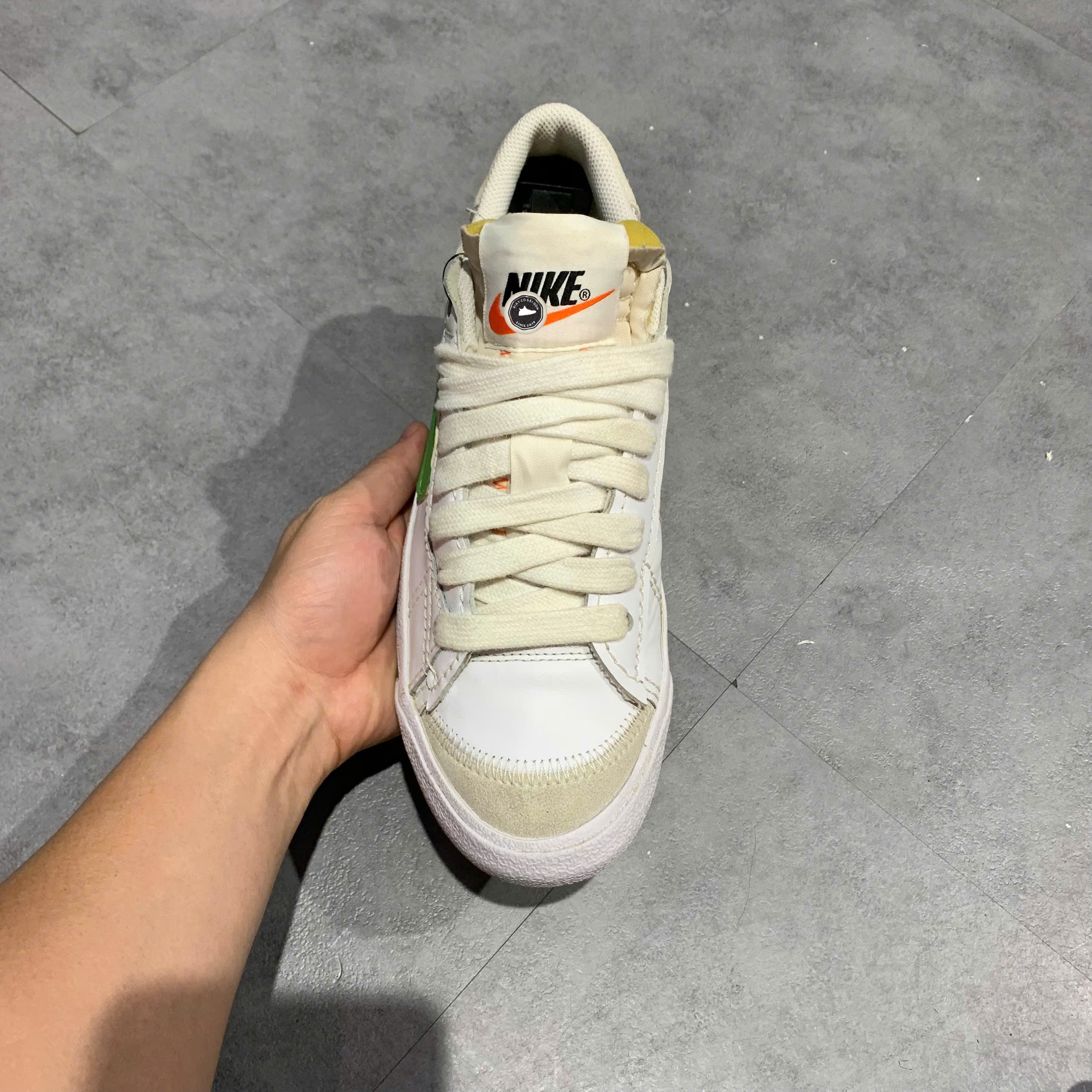 Nike Blazer Low '77 Jumbo White Chlorophyll - DV9122 131 - Size 42 - GIÀY 2HAND CHÍNH HÃNG PVN24241