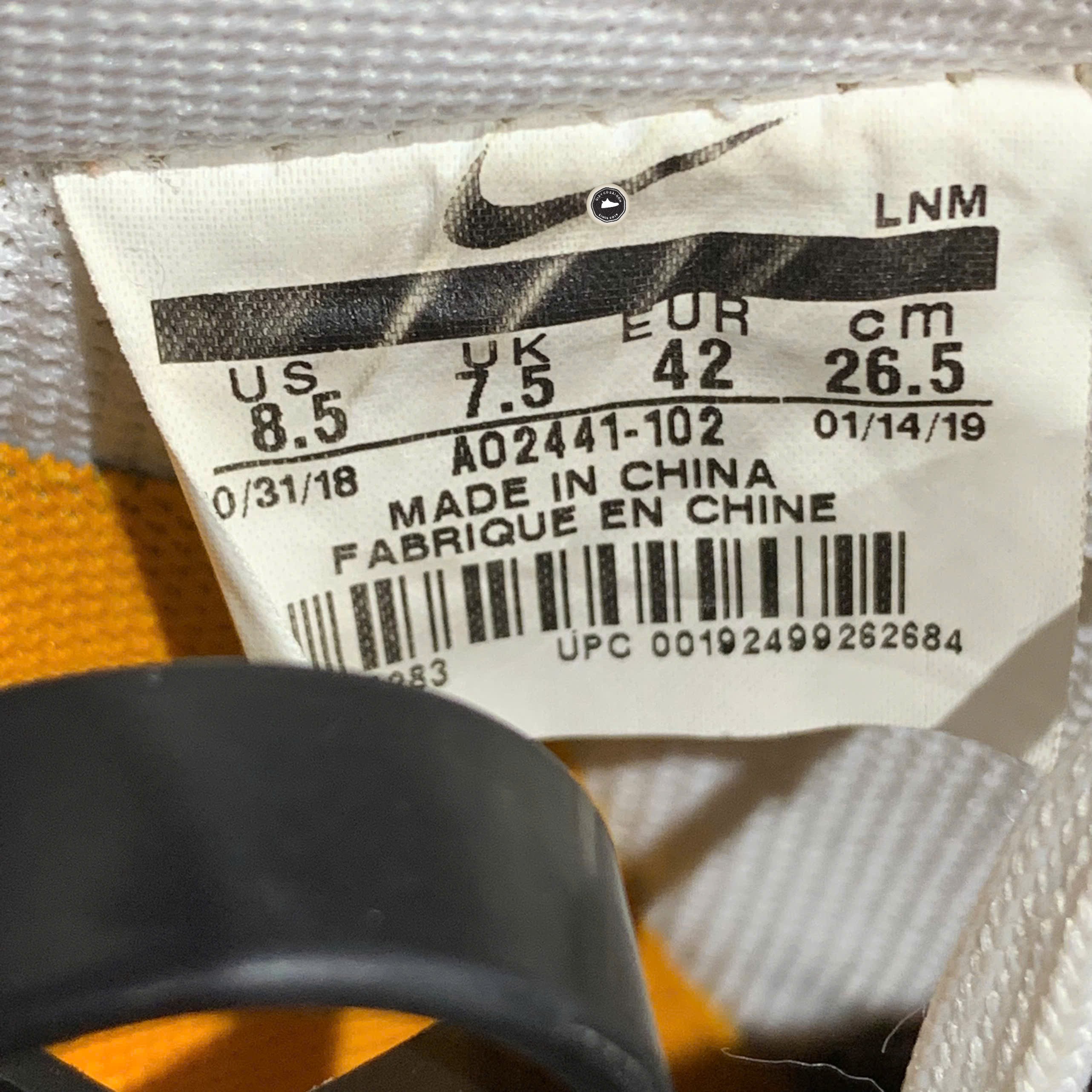 Nike Air Force 1 '07 LV8 3 White Orange Peel - AO2441 102 - Size 42 - GIÀY 2HAND CHÍNH HÃNG PVN24213
