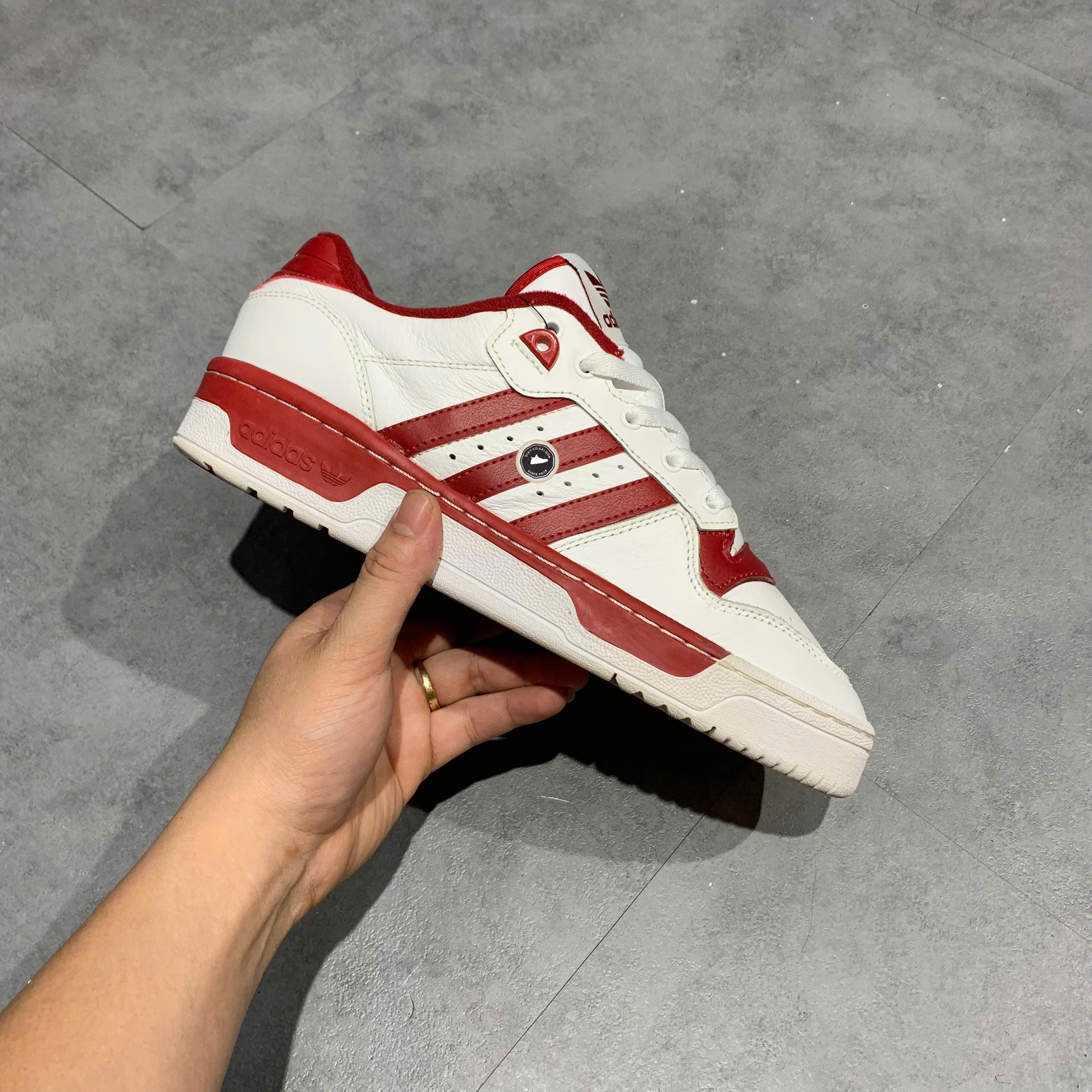 Adidas Rivalry Low Cloud White Active Maroon - EE4967 - Size 42 - GIÀY 2HAND CHÍNH HÃNG PVN24374