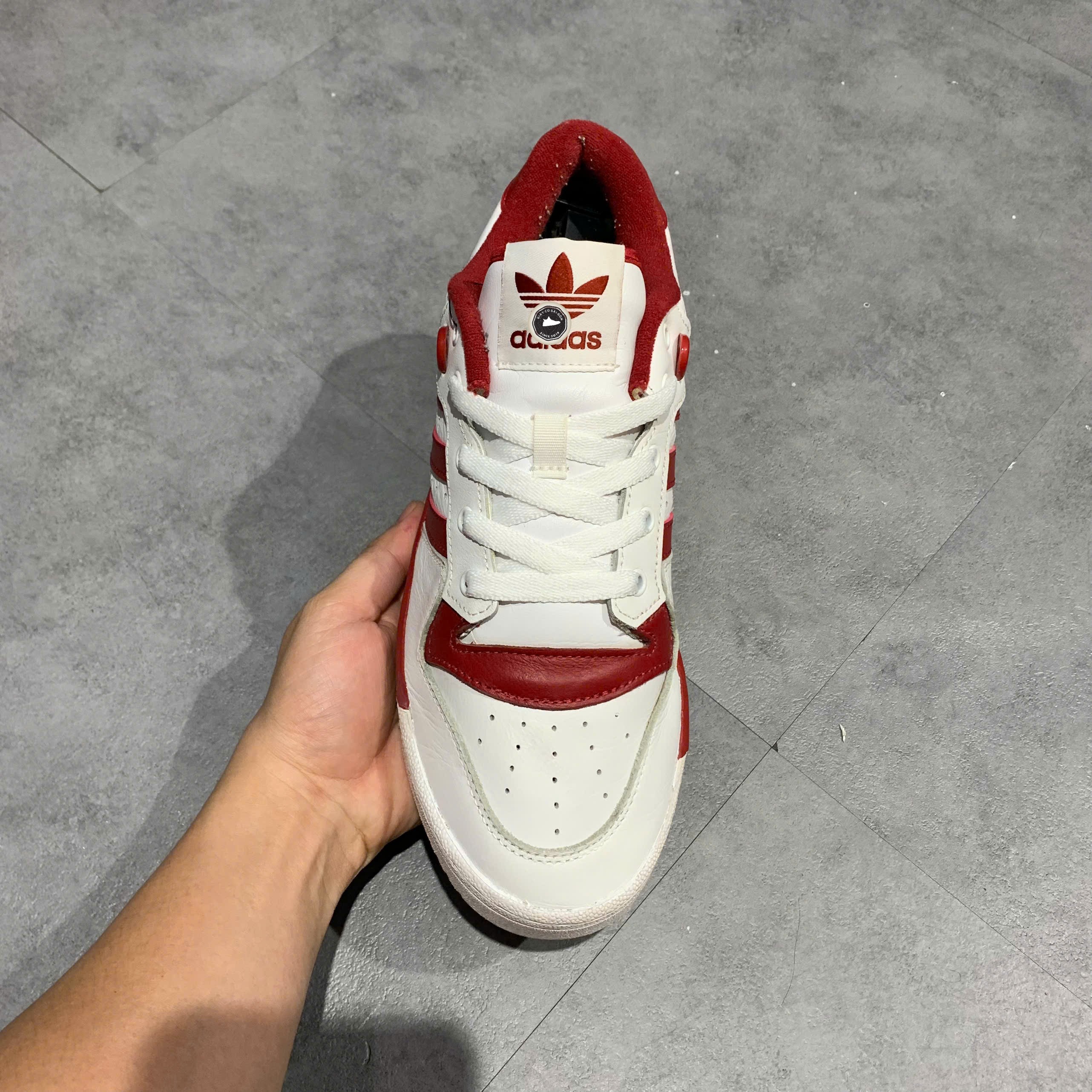 Adidas Rivalry Low Cloud White Active Maroon - EE4967 - Size 42 - GIÀY 2HAND CHÍNH HÃNG PVN24374