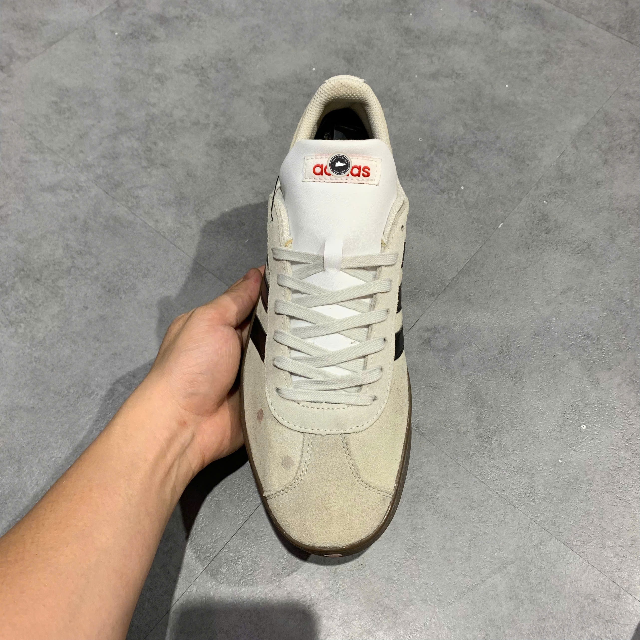 Adidas VL Court 2.0 Grey Black Gum - HQ1802 - Size 43 1/3 - GIÀY 2HAND CHÍNH HÃNG 24375