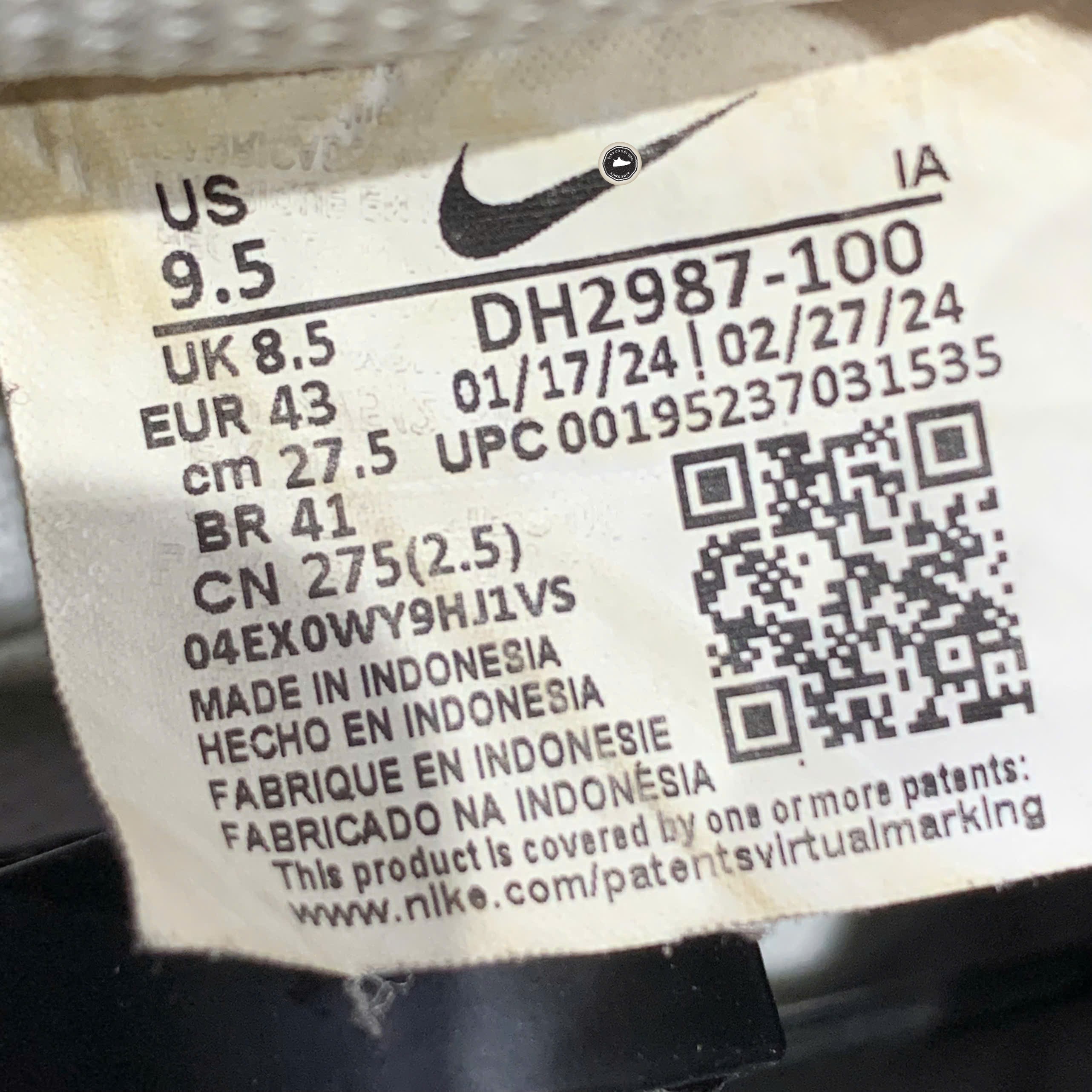 Nike Court Vision Low Next Nature Triple White - DH2987 100 - Size 43 - GIÀY 2HAND CHÍNH HÃNG PVN24507