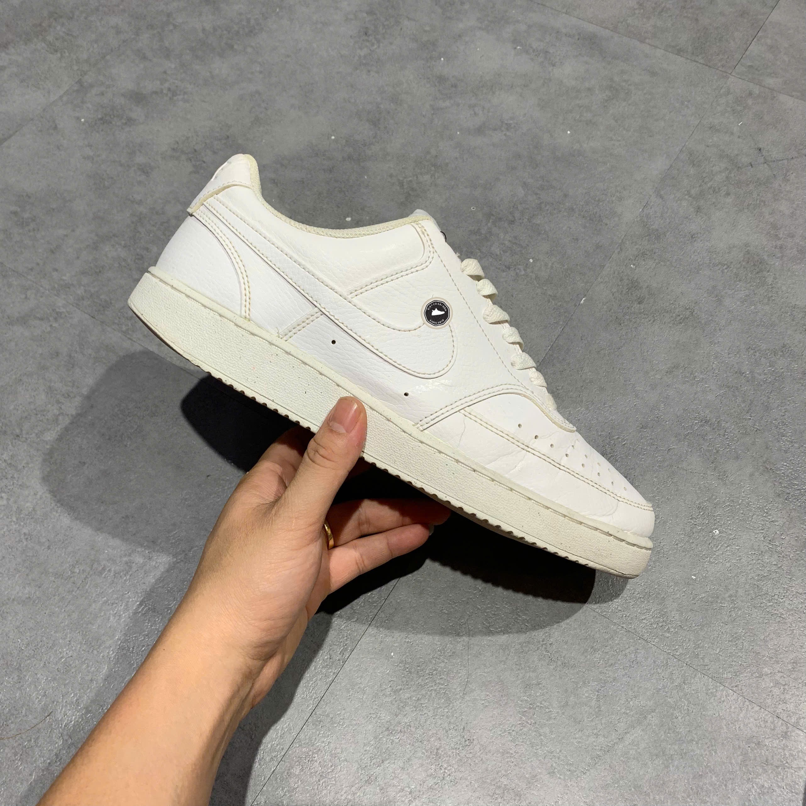 Nike Court Vision Low Next Nature Triple White - DH2987 100 - Size 43 - GIÀY 2HAND CHÍNH HÃNG PVN24507