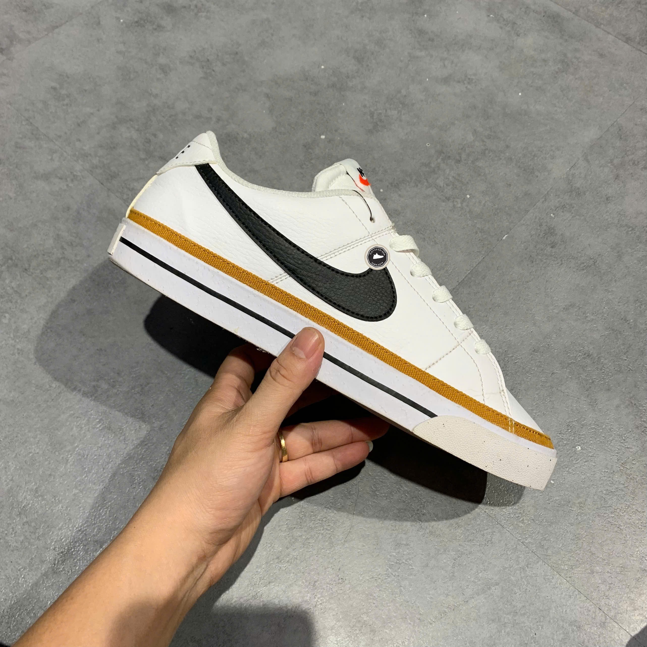 Nike Court Legacy Next Nature 'White Desert Ochre' - DH3162 100 - Size 43 - GIÀY 2HAND CHÍNH HÃNG 24291
