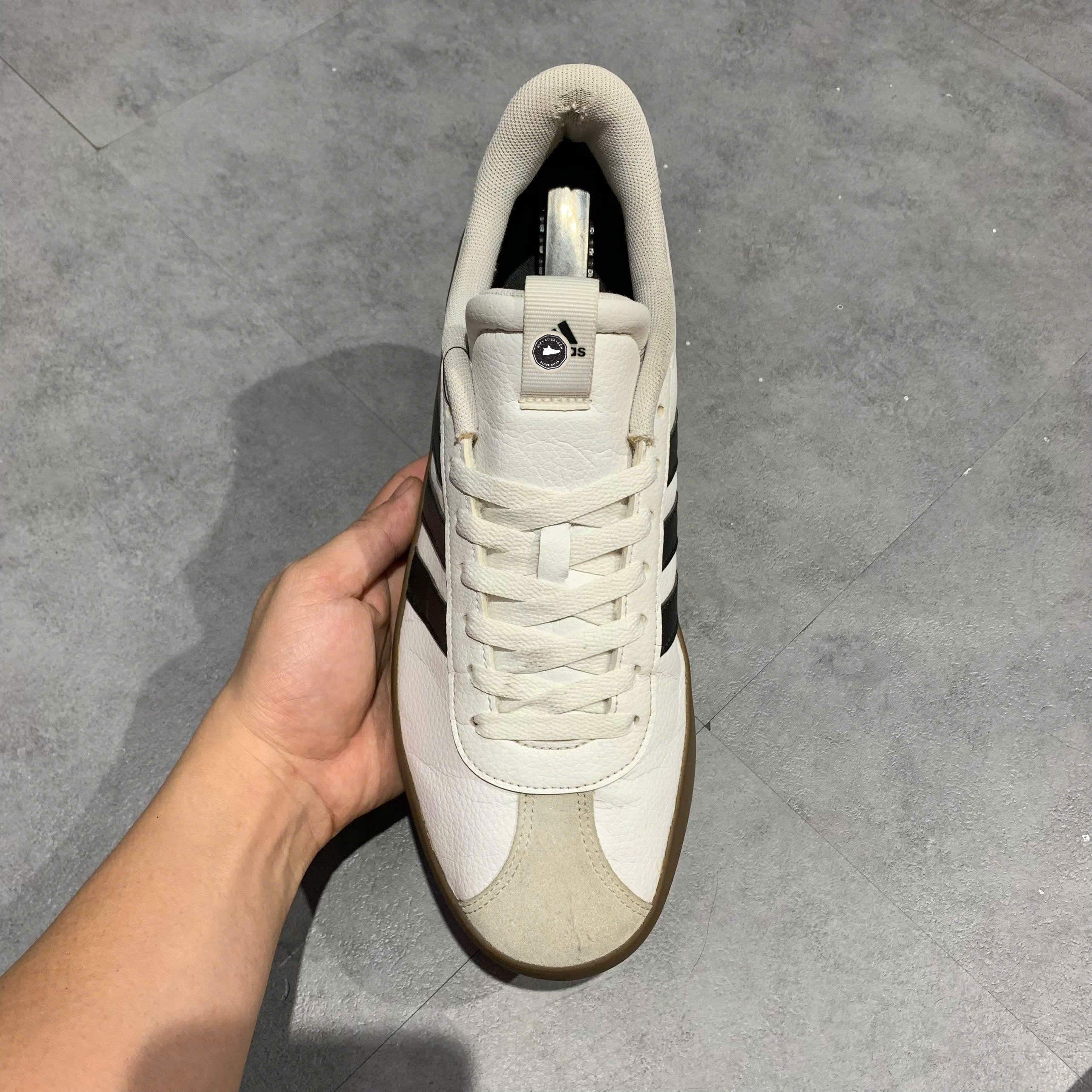 Adidas VL Court 3.0 White Black Gum - ID6285 - Size 44 - GIÀY 2HAND CHÍNH HÃNG PVN24557
