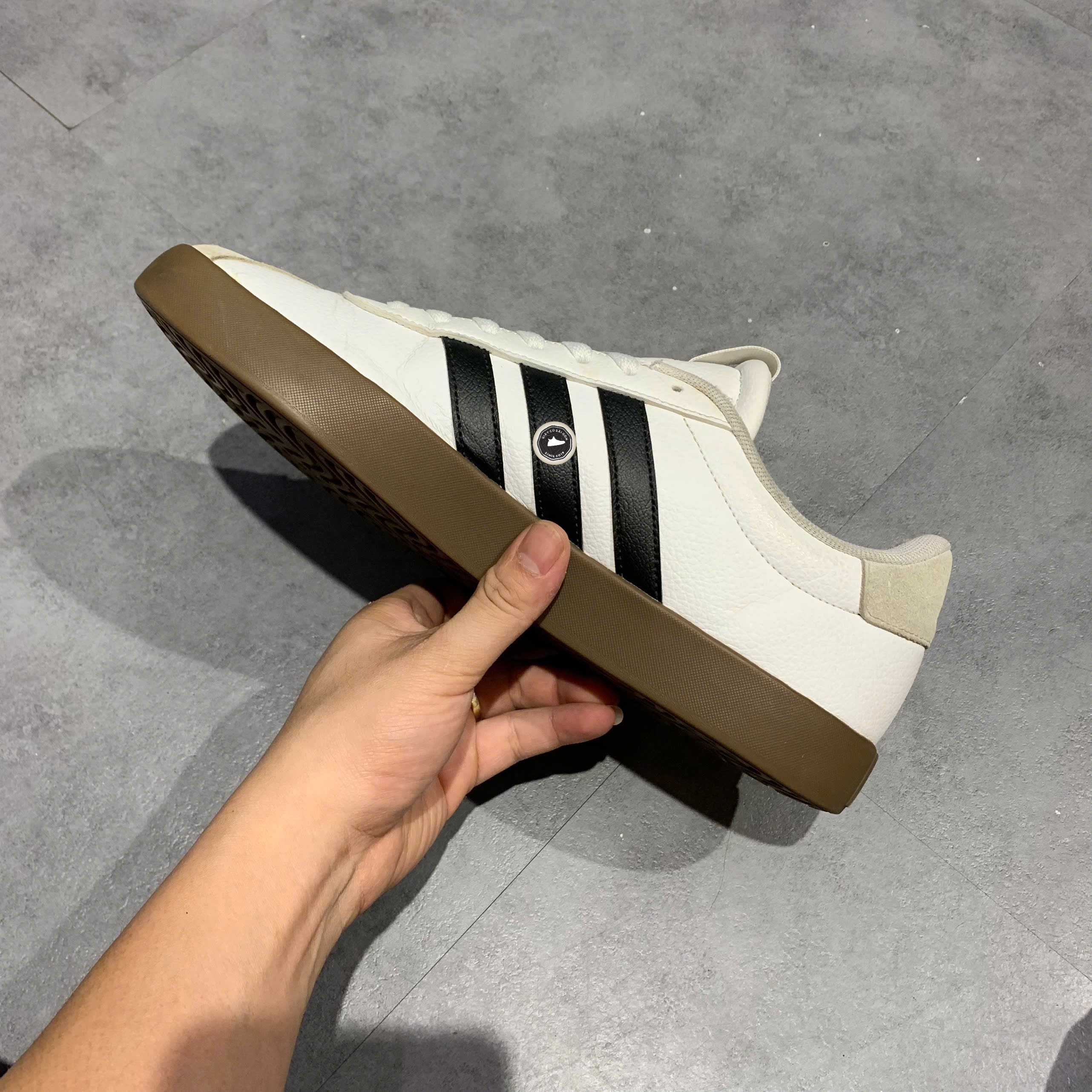 Adidas VL Court 3.0 White Black Gum - ID6285 - Size 44 - GIÀY 2HAND CHÍNH HÃNG PVN24557