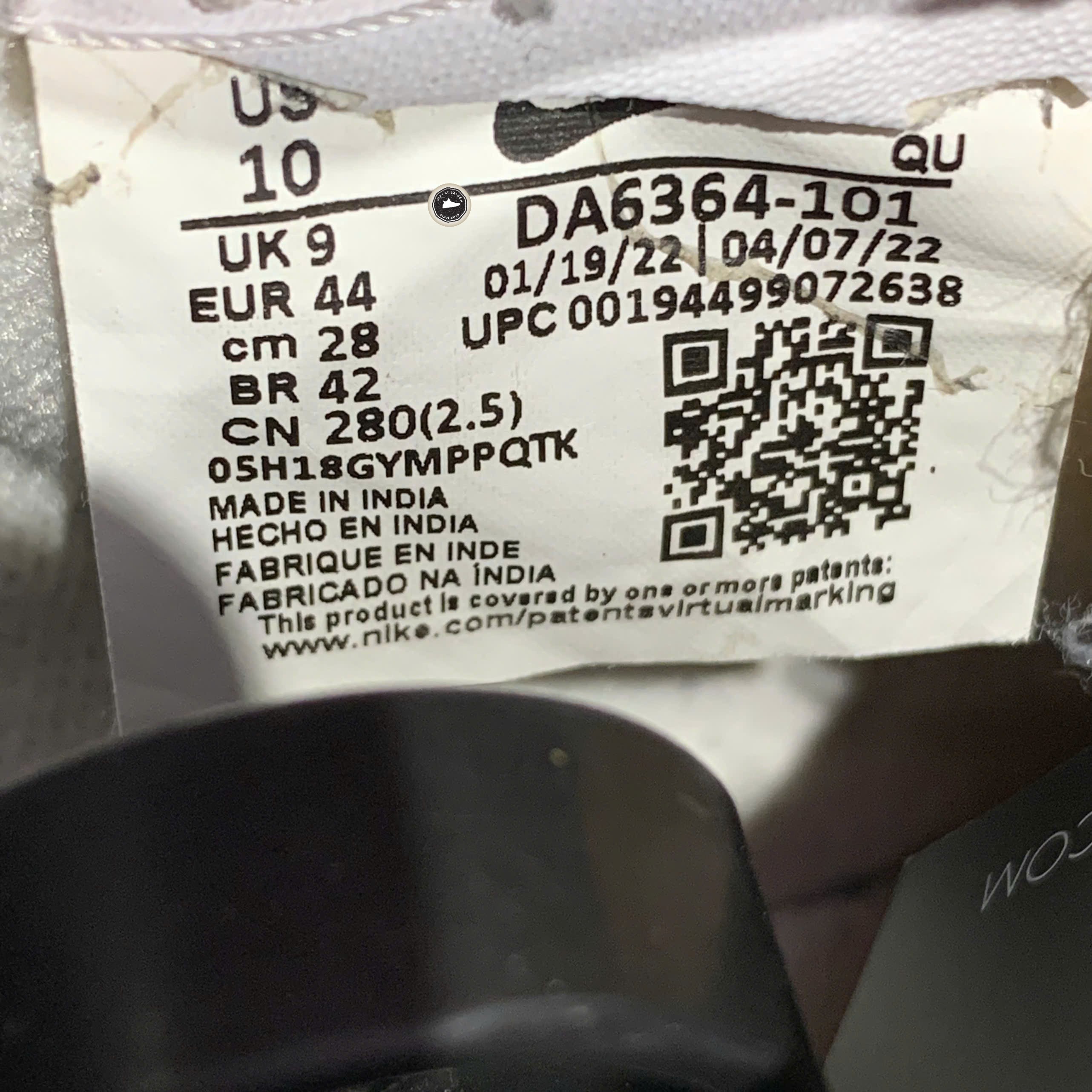 Nike Blazer Low '77 Vintage White Black - DA6364 101 - Size 44 - GIÀY 2HAND CHÍNH HÃNG PVN24406