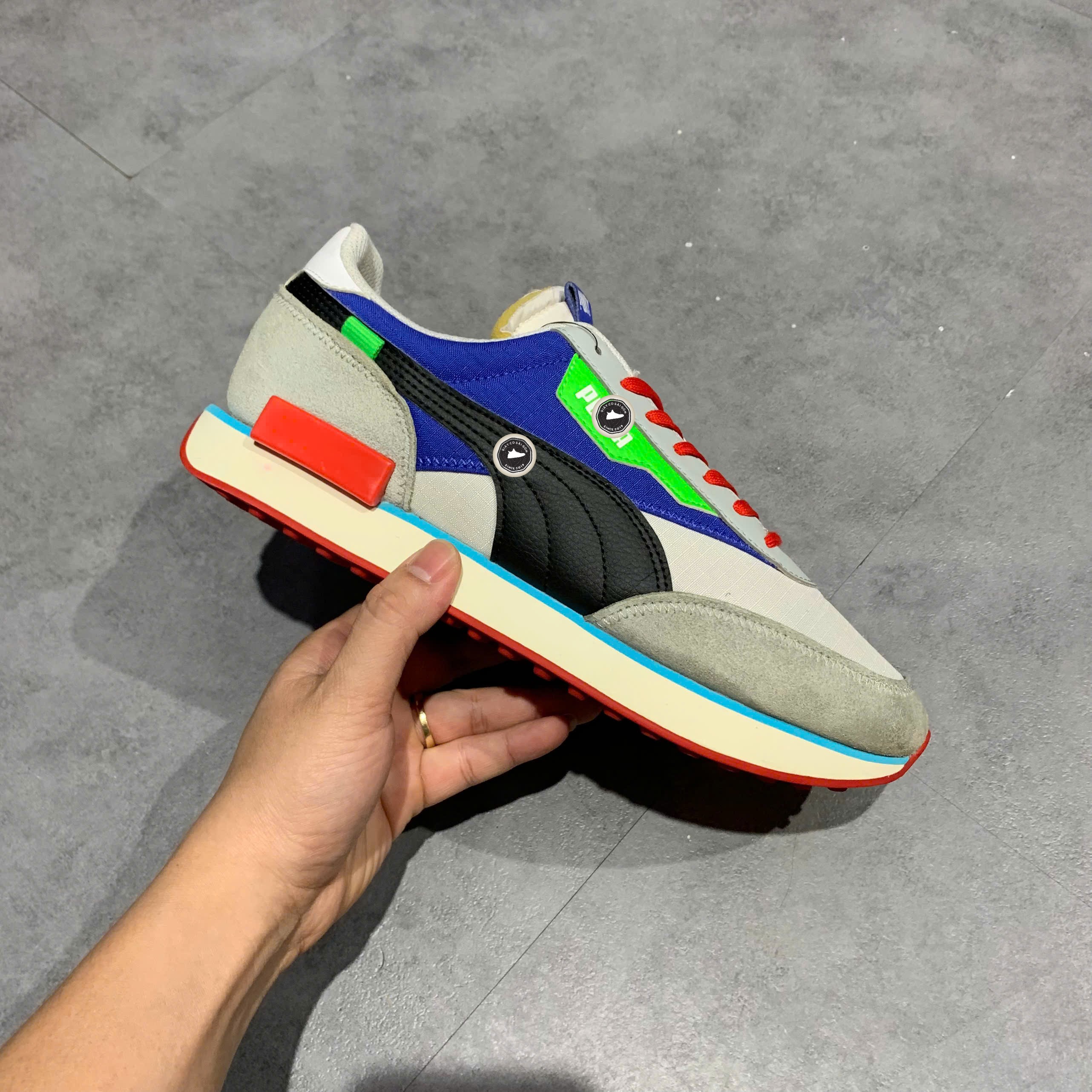 Puma Future Rider Ride On Dazzling Blue - 372838-01 - Size 42 - GIÀY 2HAND CHÍNH HÃNG PVN24386