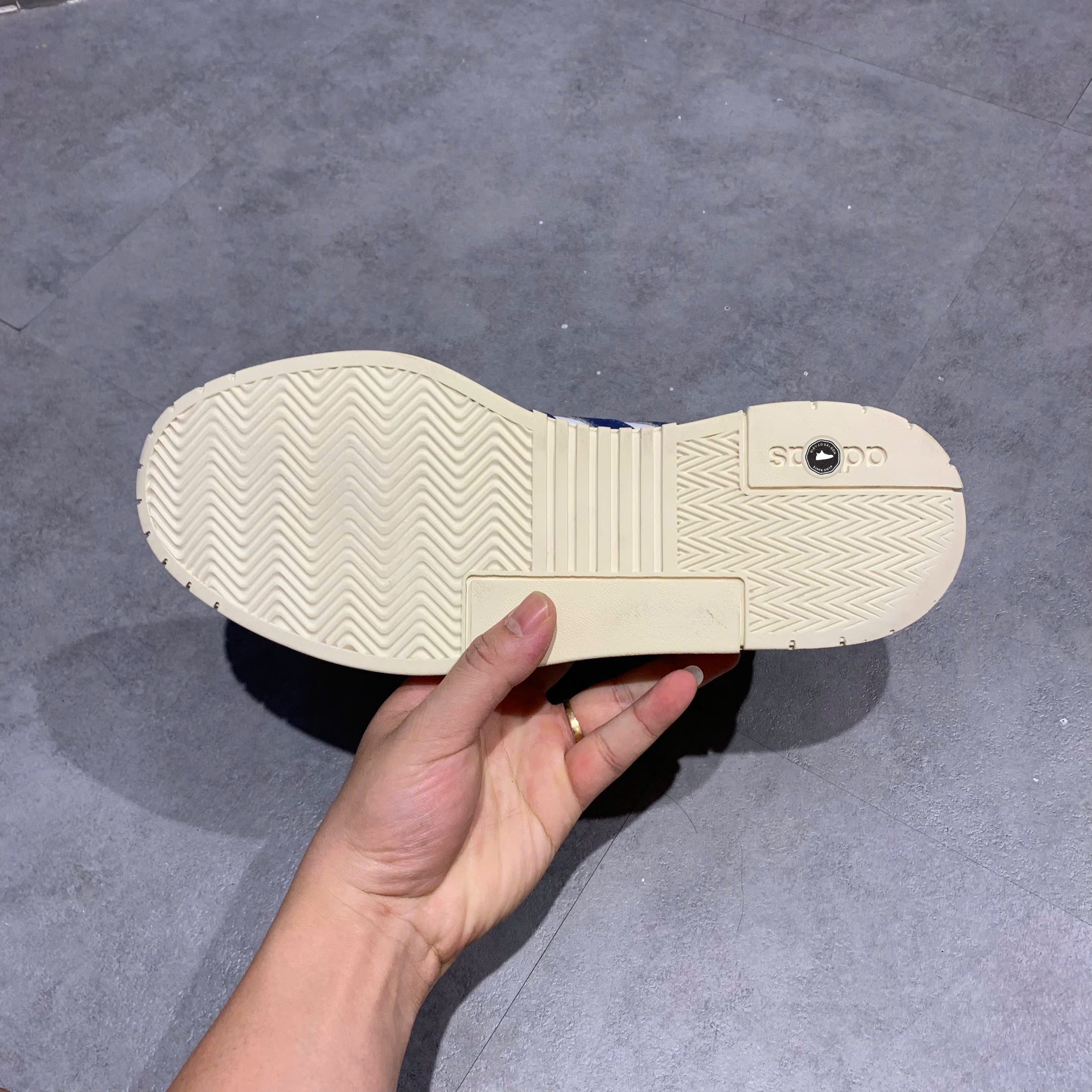 Adidas Gradas 'White Cream Blue' - FX9303 - Size 42 2/3 - GIÀY 2HAND CHÍNH HÃNG PVN24073