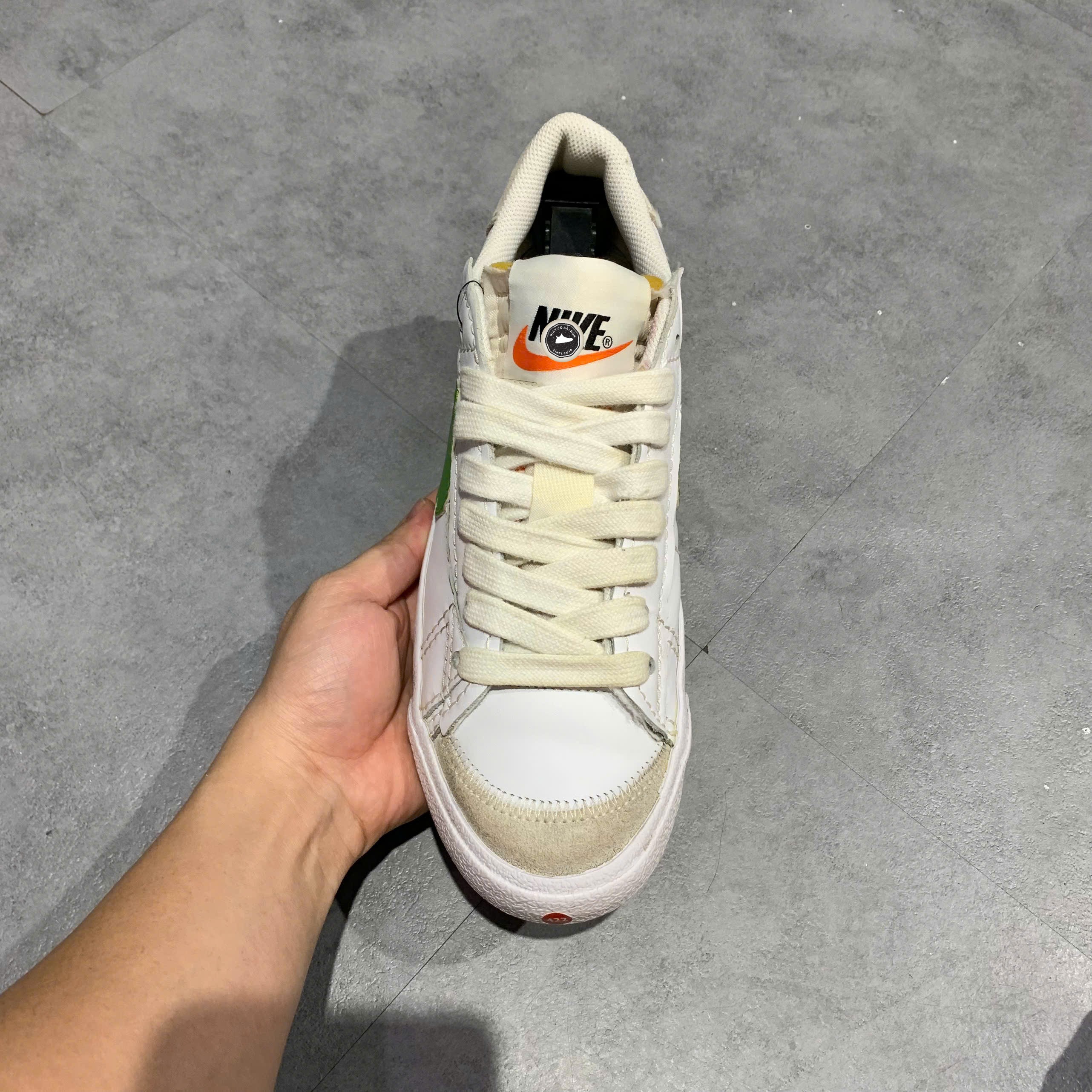 Nike Blazer Low '77 Jumbo White Chlorophyll - DV9122 131 - Size 42.5 - GIÀY 2HAND CHÍNH HÃNG PVN24262