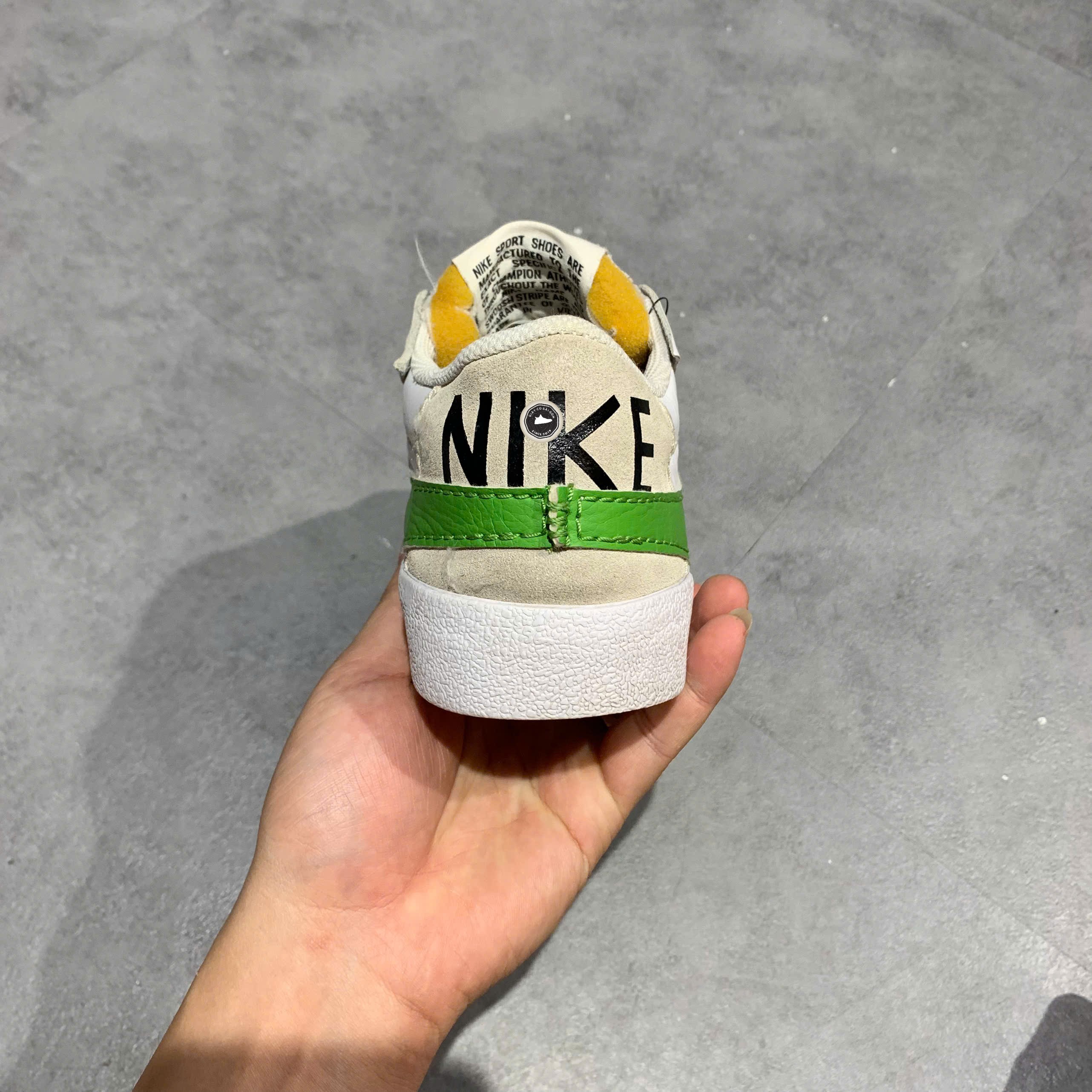 Nike Blazer Low '77 Jumbo White Chlorophyll - DV9122 131 - Size 42.5 - GIÀY 2HAND CHÍNH HÃNG PVN24262