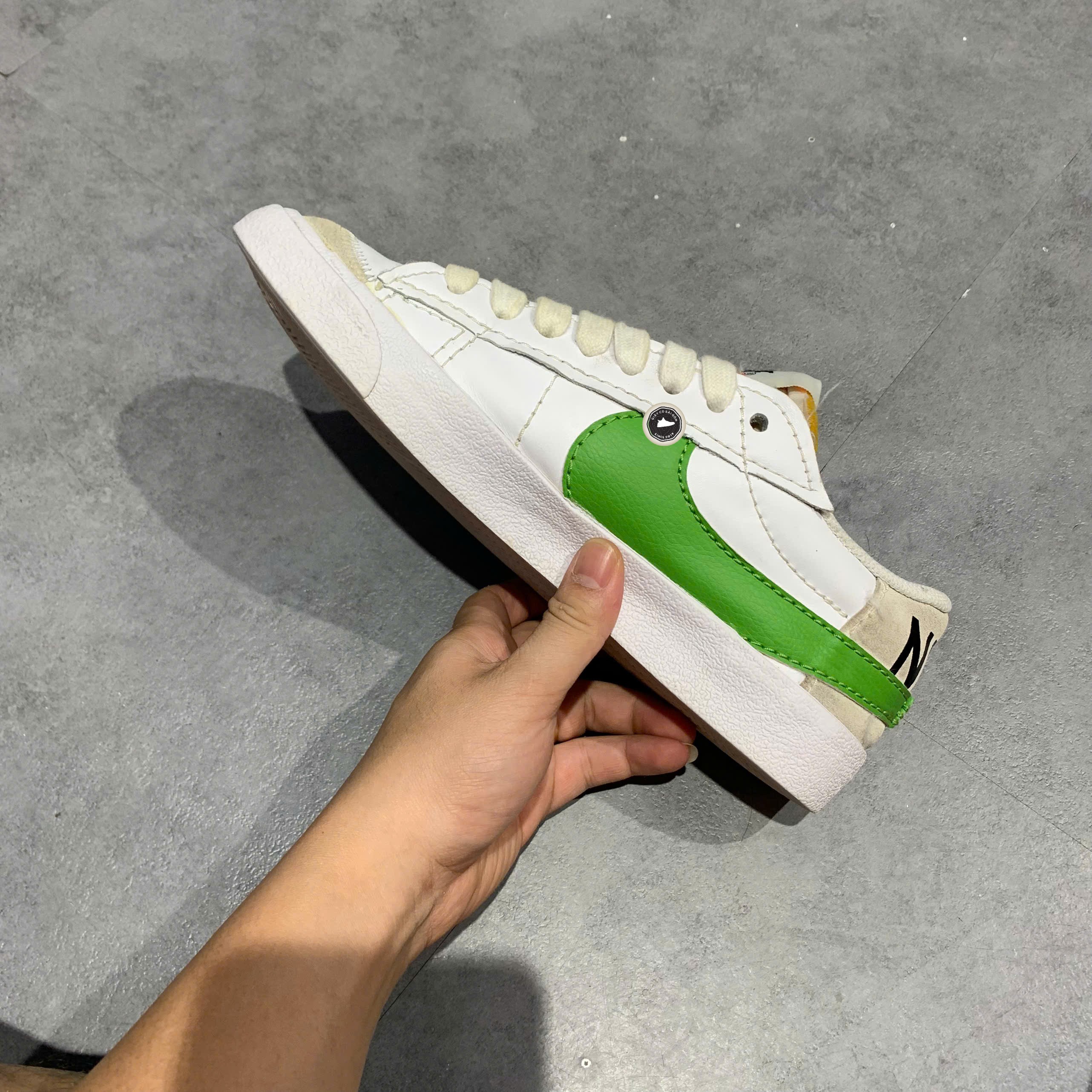 Nike Blazer Low '77 Jumbo White Chlorophyll - DV9122 131 - Size 42.5 - GIÀY 2HAND CHÍNH HÃNG PVN24262