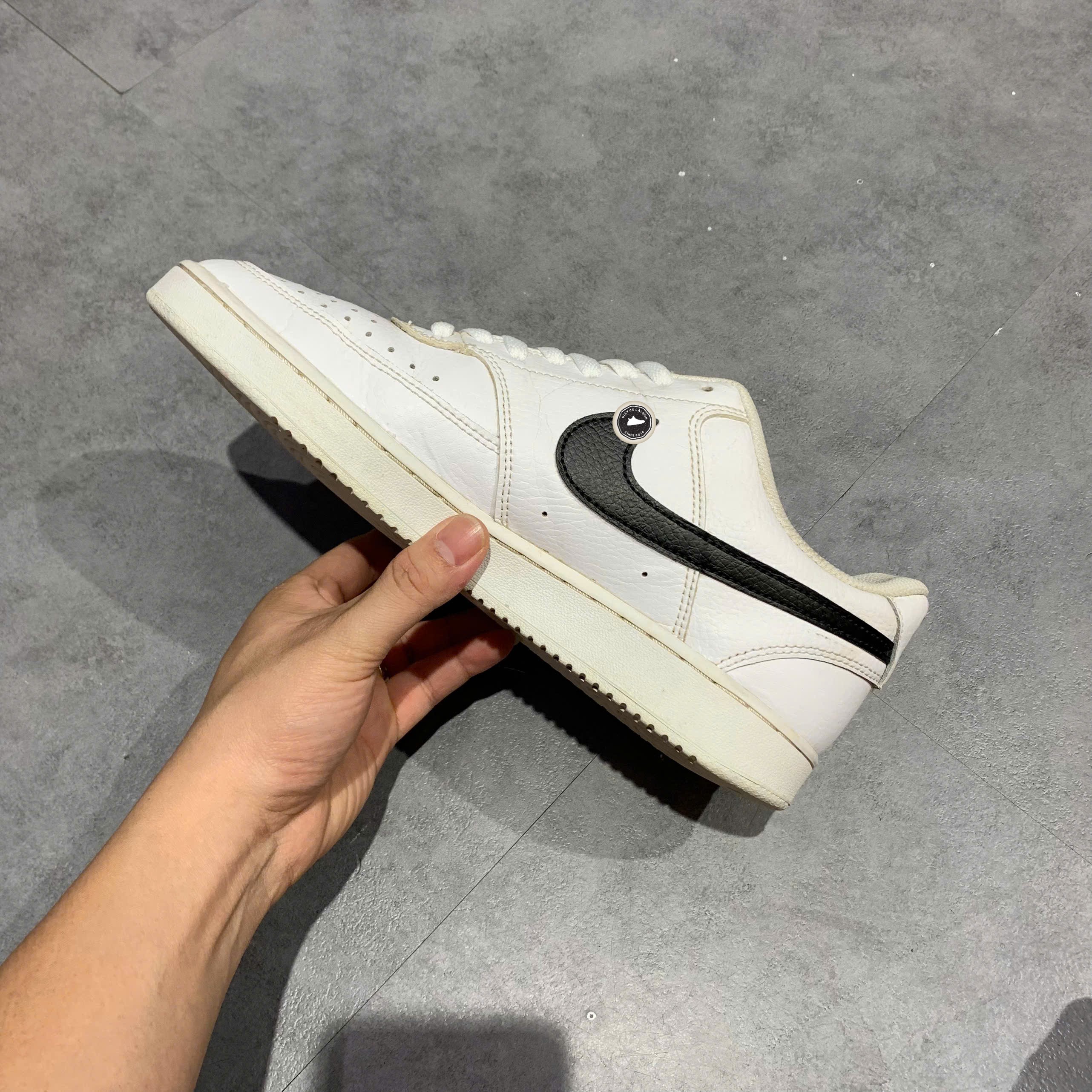 Nike Court Vision Low 'White Black' - CD5463 101 - Size 42 - GIÀY 2HAND CHÍNH HÃNG PVN24419