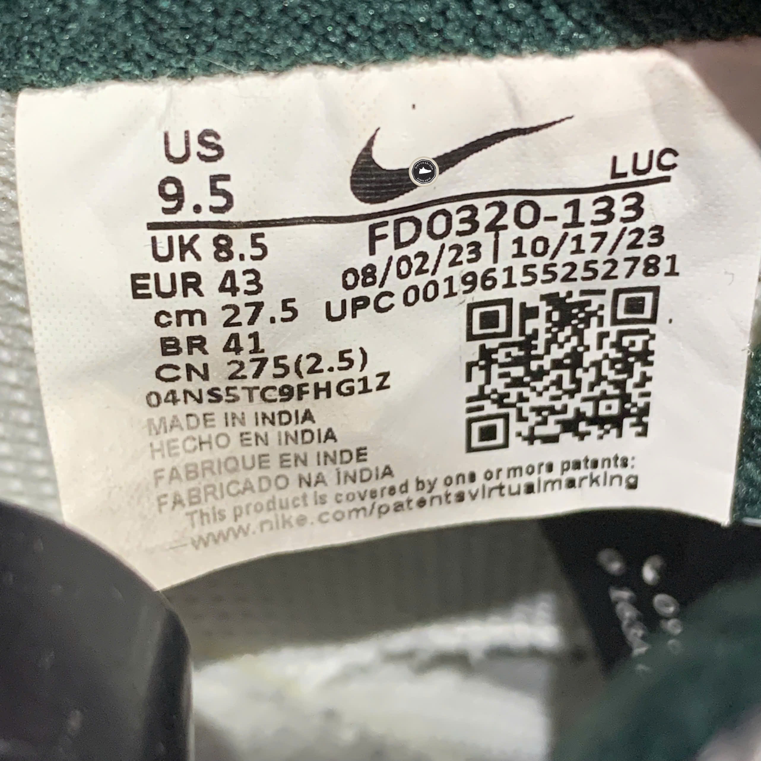 Nike Court Vision Low Sail Pro Green - FD0320 133 - Size 43 - GIÀY 2HAND CHÍNH HÃNG PVN24444