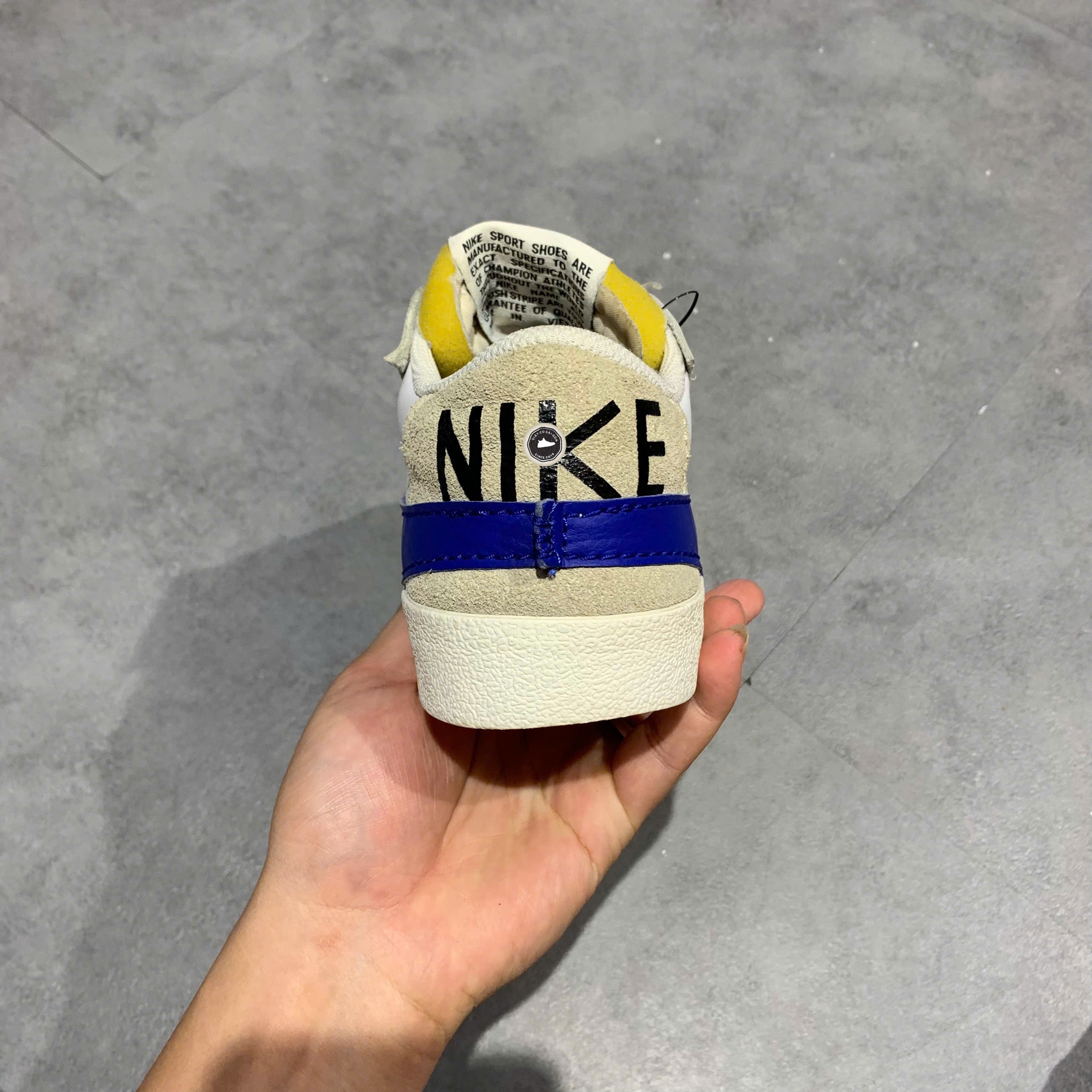 Nike Blazer Low '77 Jumbo White Old Royal - DQ8768 100 - Size 44 - GIÀY 2HAND CHÍNH HÃNG PVN24364